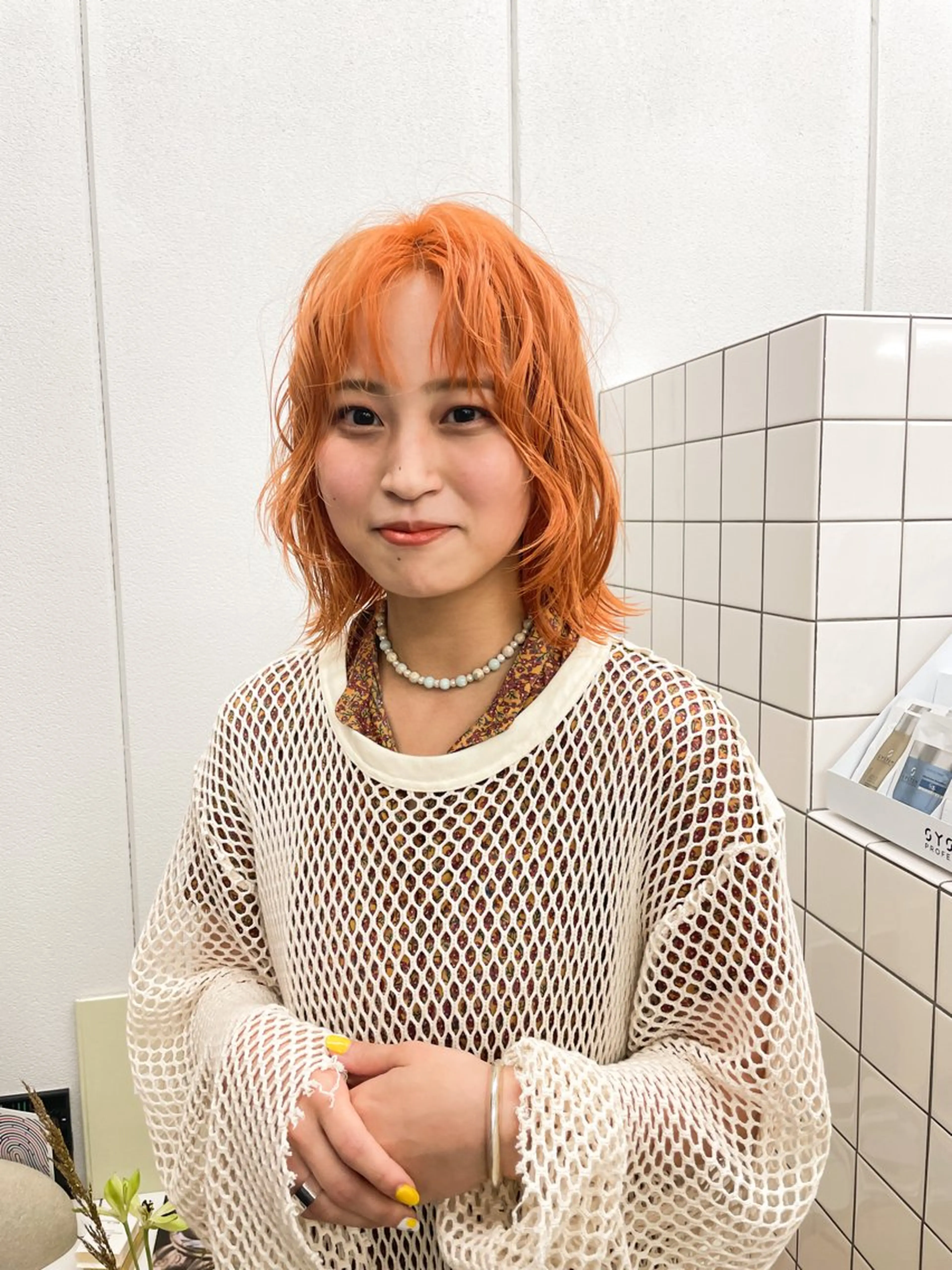 ミディアム カラー カット ヘアカラー 関 京磨のヘアスタイル