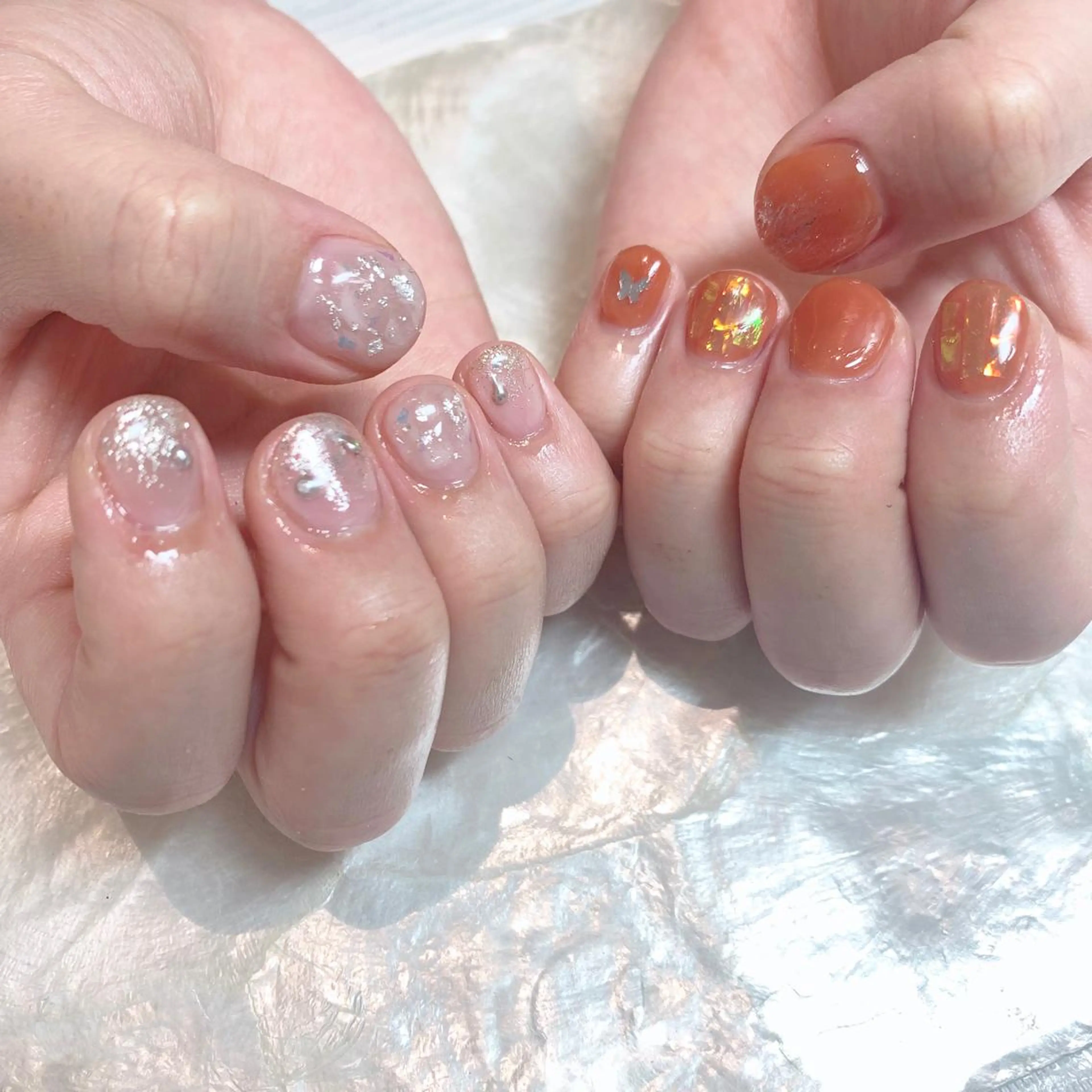 ネイル ニュアンスネイル ワンカラーネイル ハンドネイル Kanon 🤍のネイルデザイン