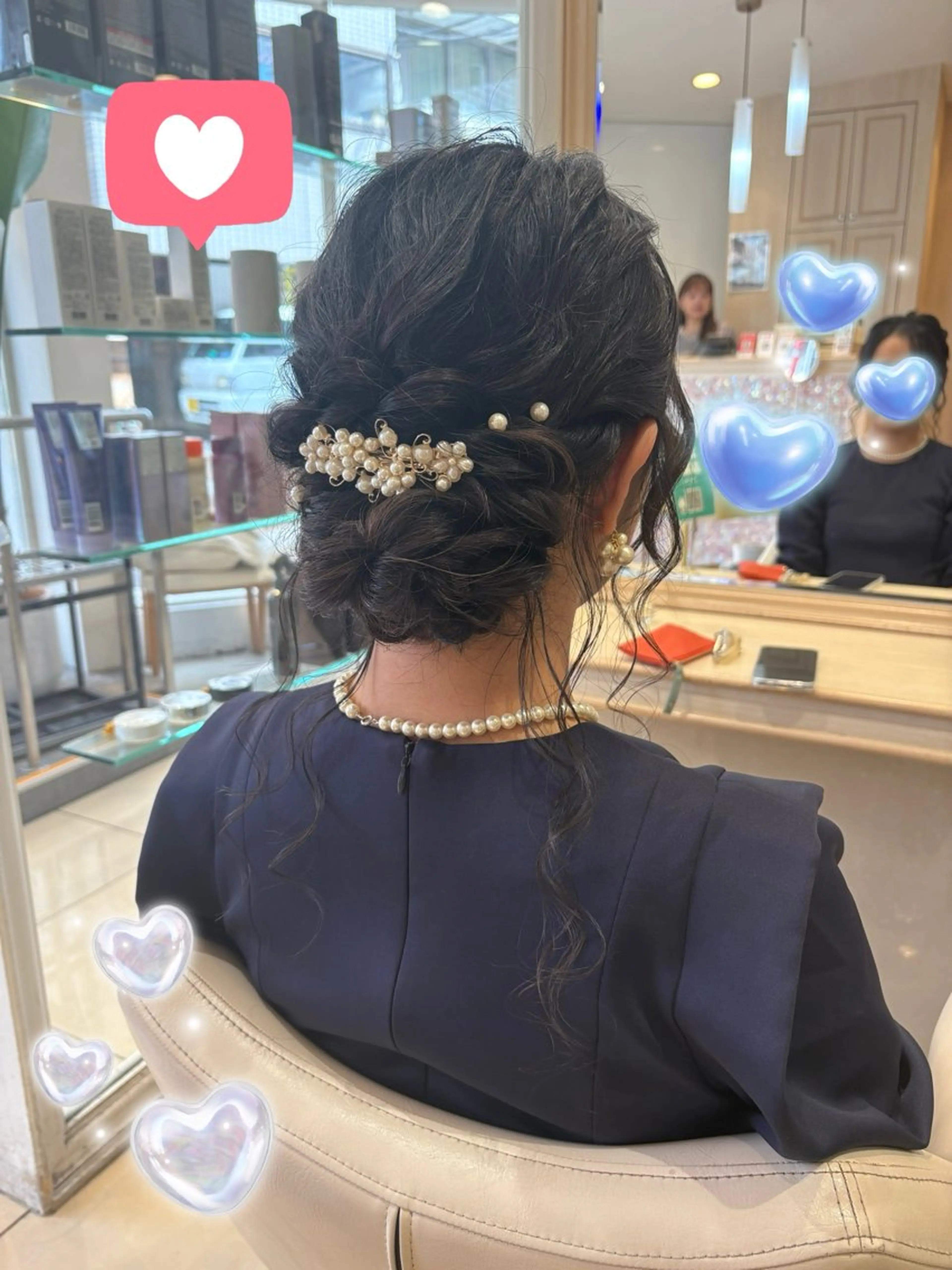 ロング ヘアアレンジ ヘアセット 山田 桃華のヘアスタイル