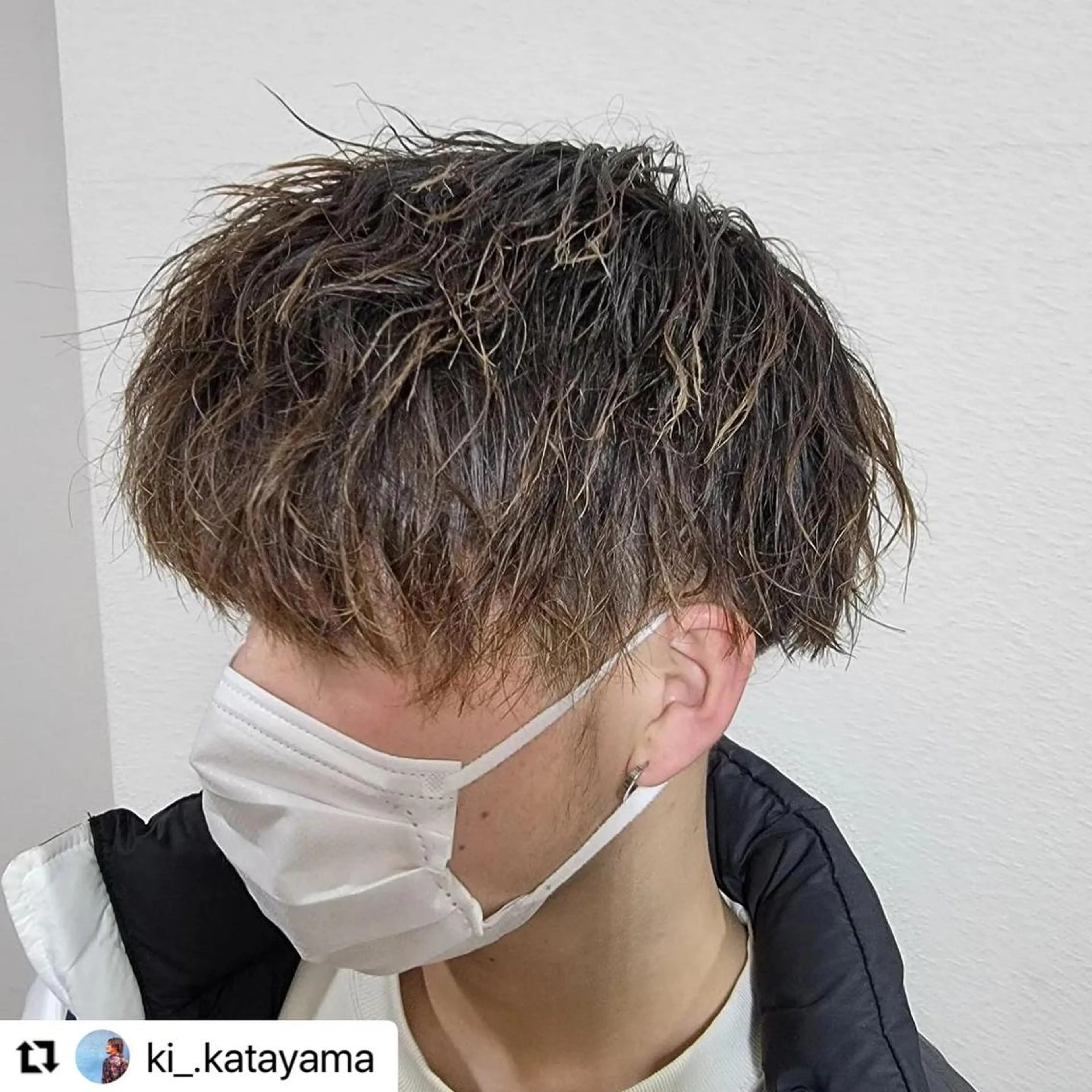 ミディアム カラー メンズ ミディアムパーマ メンズパーマ 🩷Eny terrace🩷のヘアスタイル