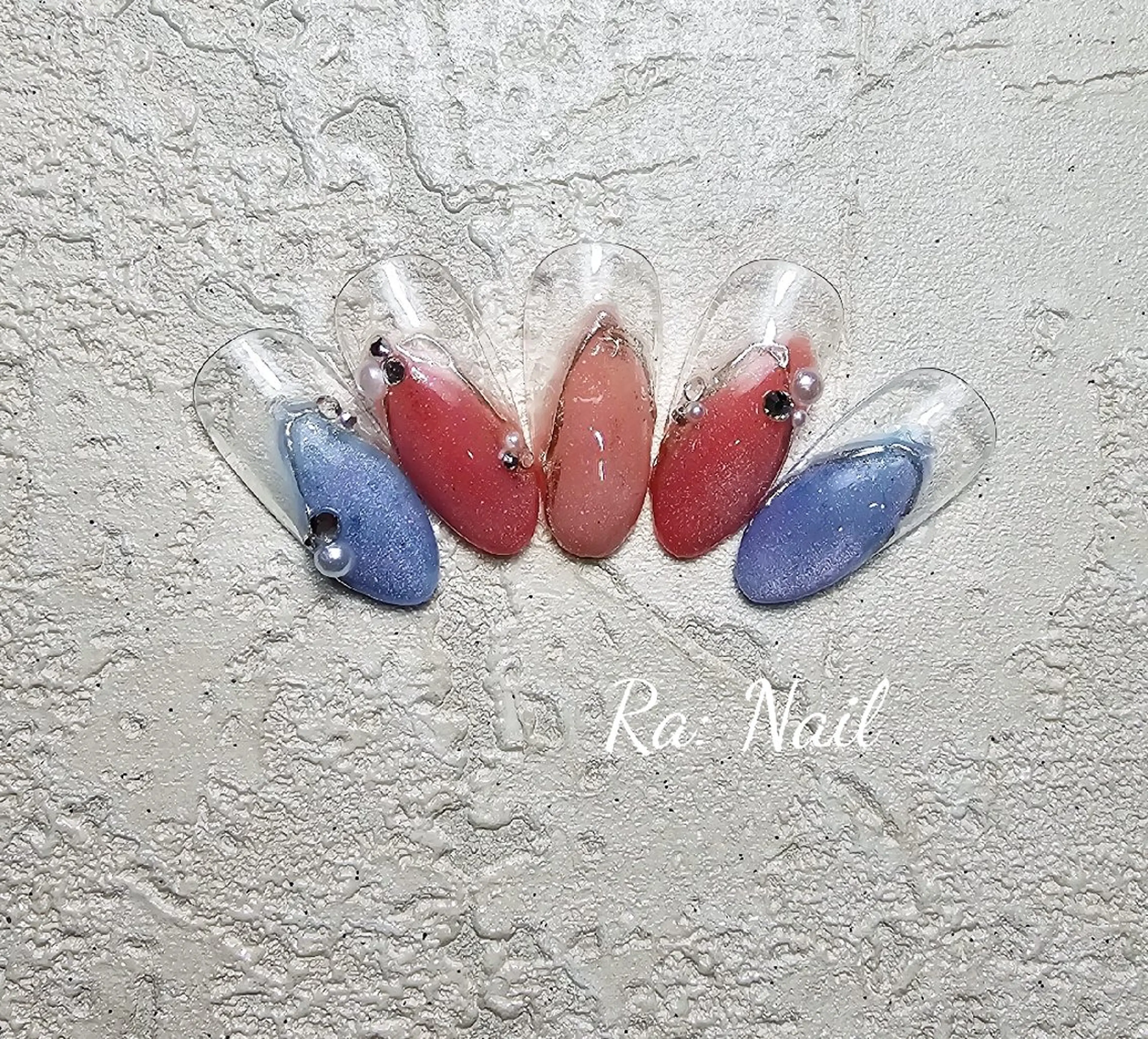 ネイル ジェルネイル マグネットネイル Ra: Nail所属・Ra: nail    西新 韓国ネイルのネイルデザイン