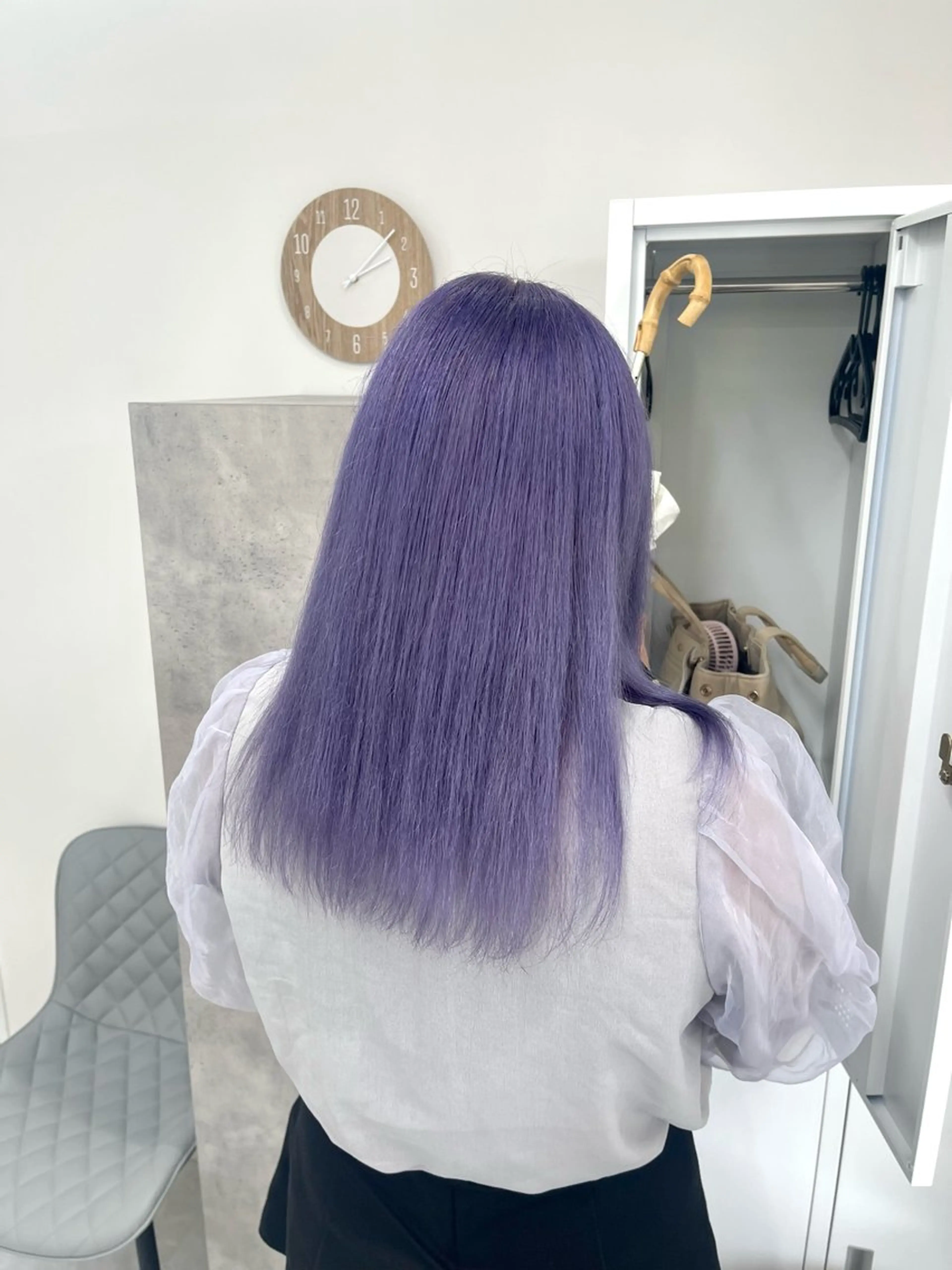 ミディアム カラー ヘアアレンジ ヘアカラー トリートメント ヘアセット 🩶【推しハイトーン 】yuzu🩶のヘアスタイル