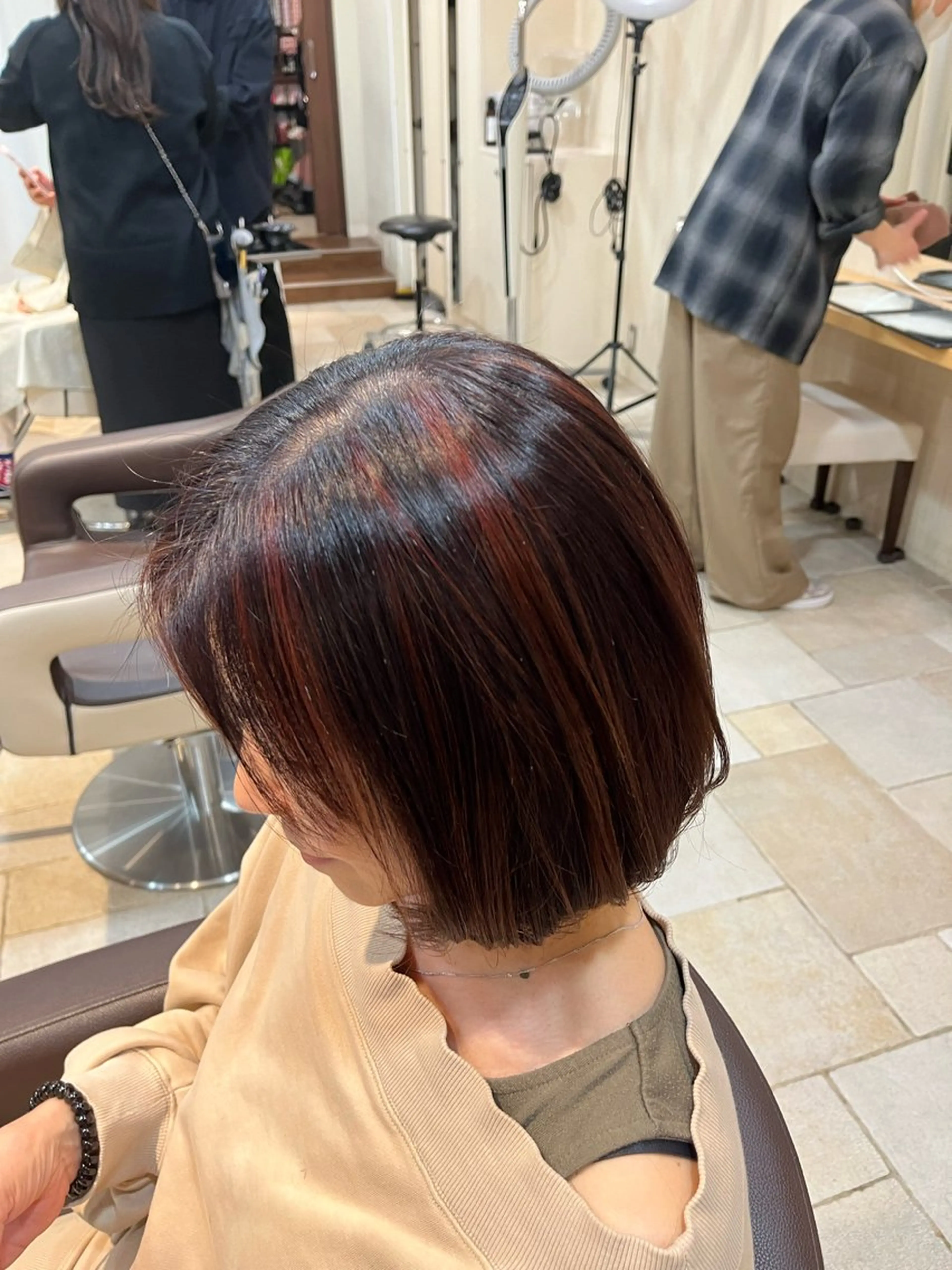 ミディアム カラー 大人透明感艶カラー 寺田稜のヘアスタイル