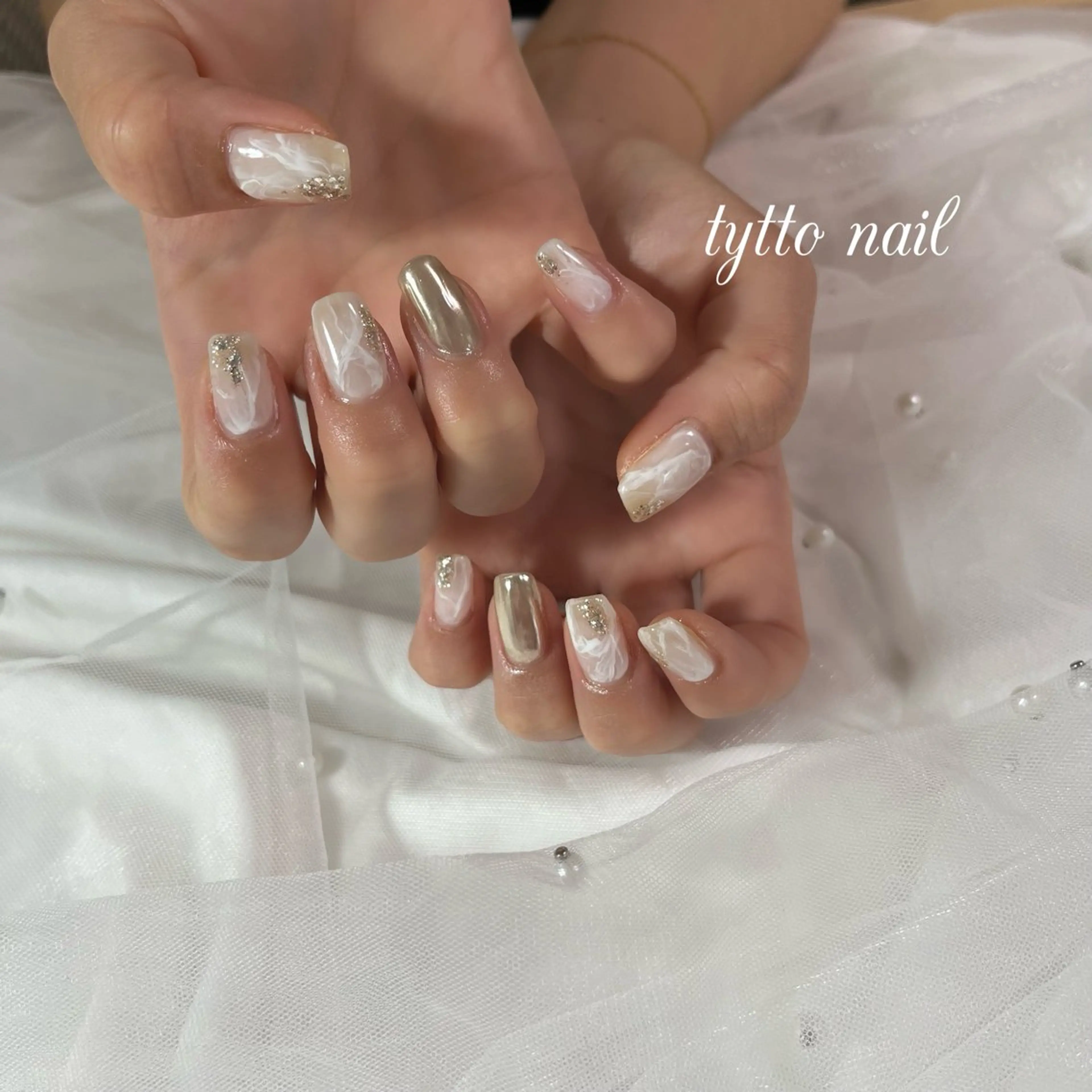 ネイル ミラーネイル ニュアンスネイル オフィスネイル ワンカラーネイル シンプルネイル ハンドネイル tytto nail ❤︎‪‪eri‪‪のネイルデザイン