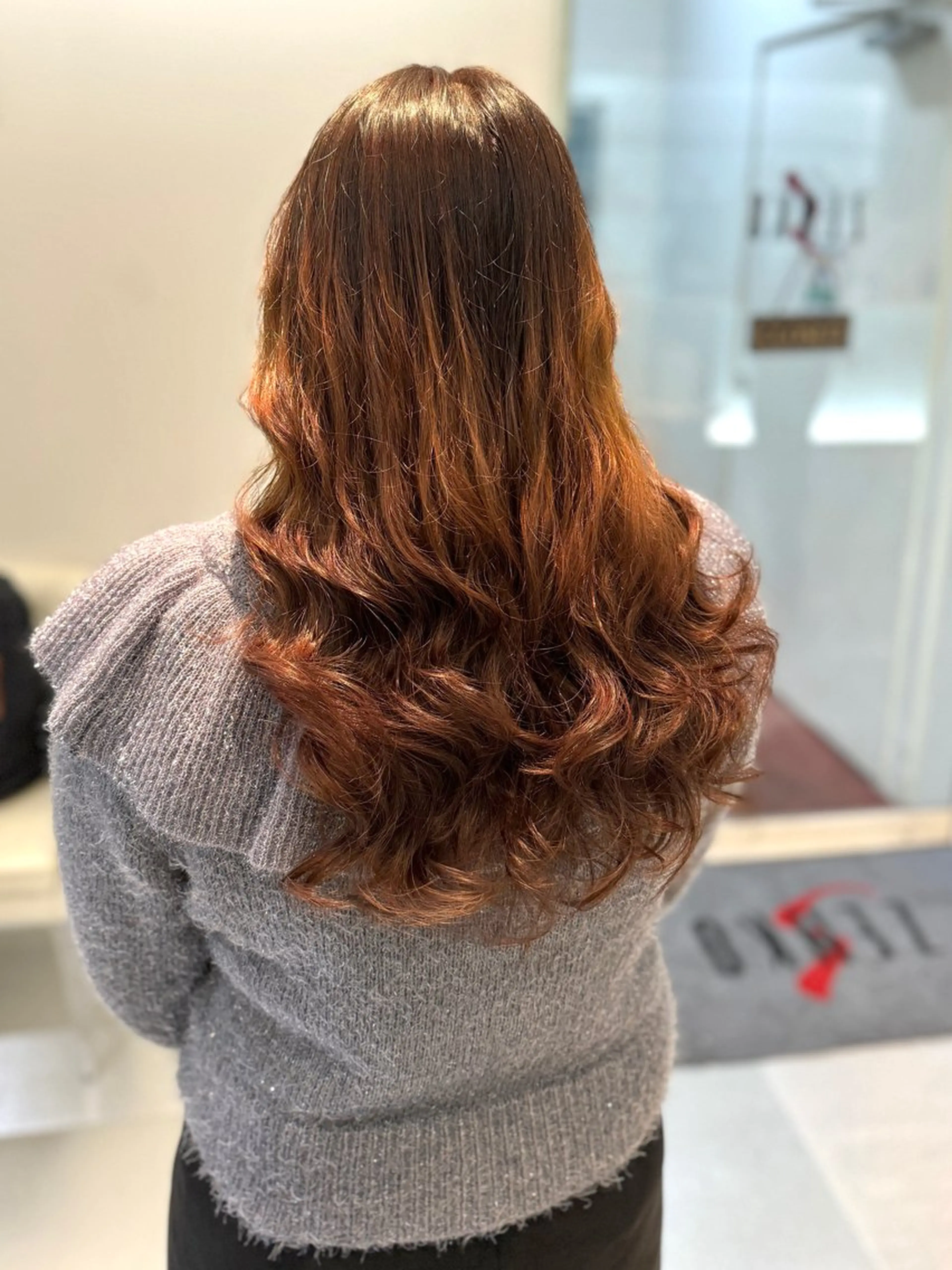 ロング パーマ カット パーマ トリートメント デジタルパーマ/ コテ巻き風パーマのヘアスタイル