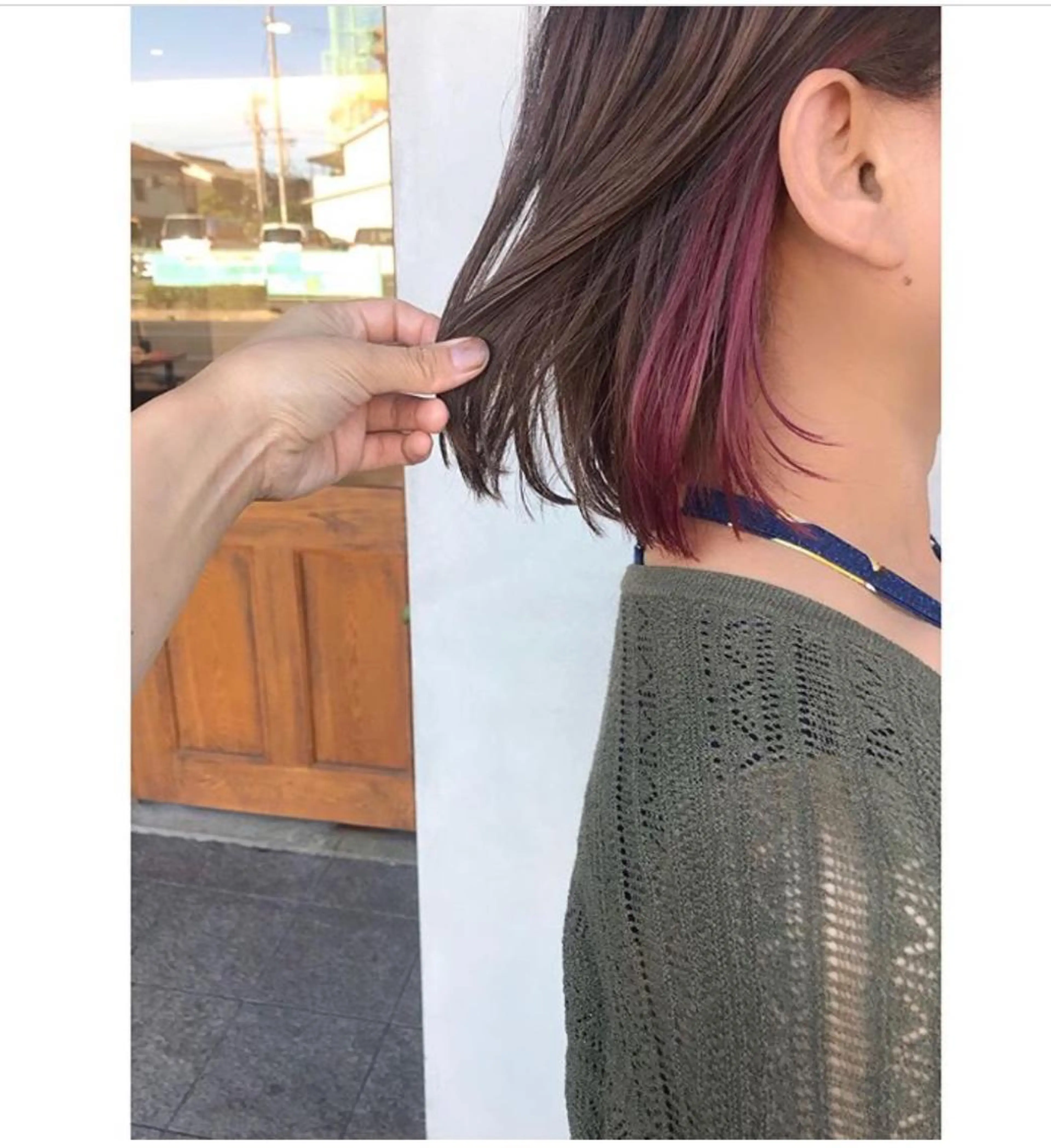 ミディアム カラー ヘアアレンジ glad hairのヘアスタイル