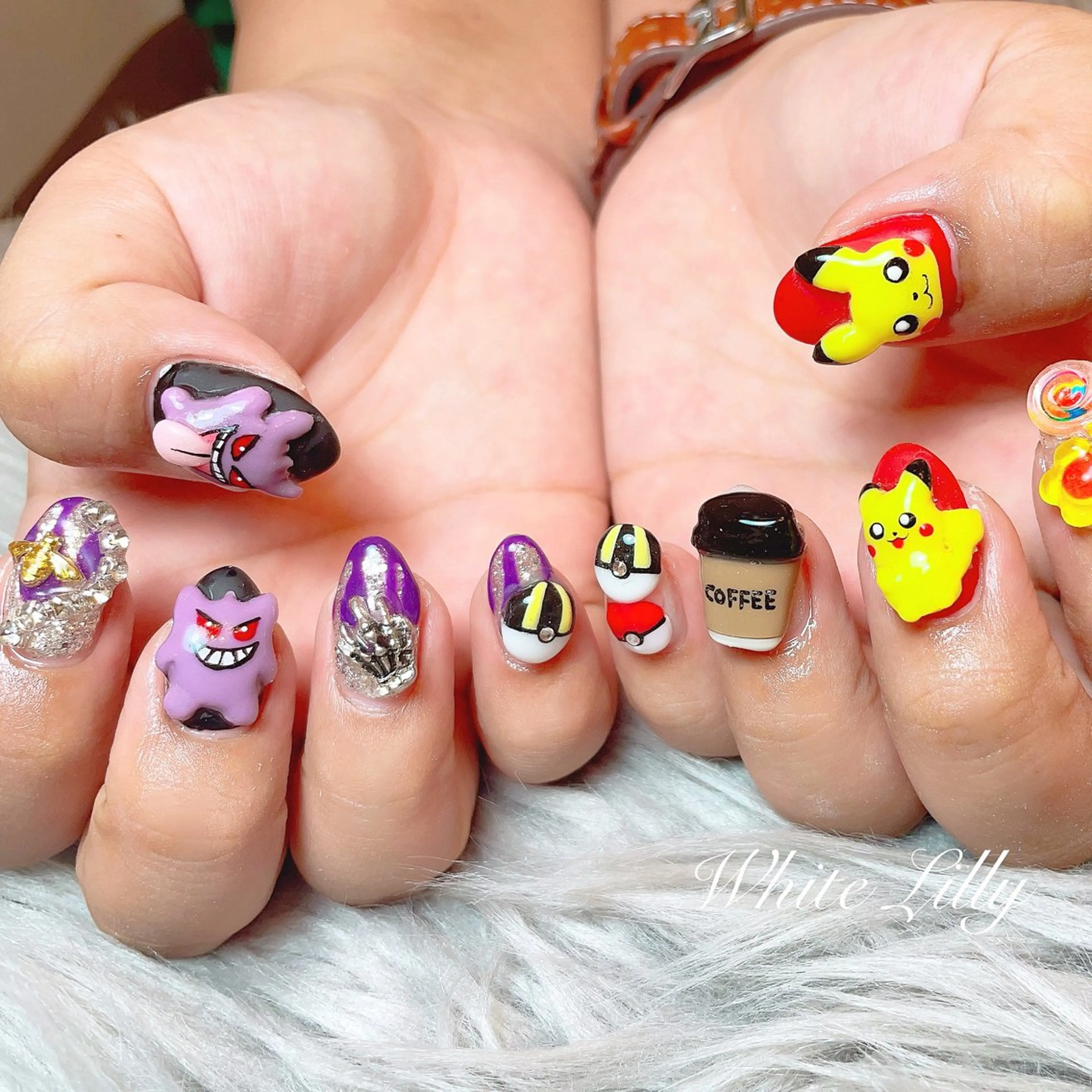 ネイル ワンカラーネイル White lily所属・牧田 雅世のネイルデザイン