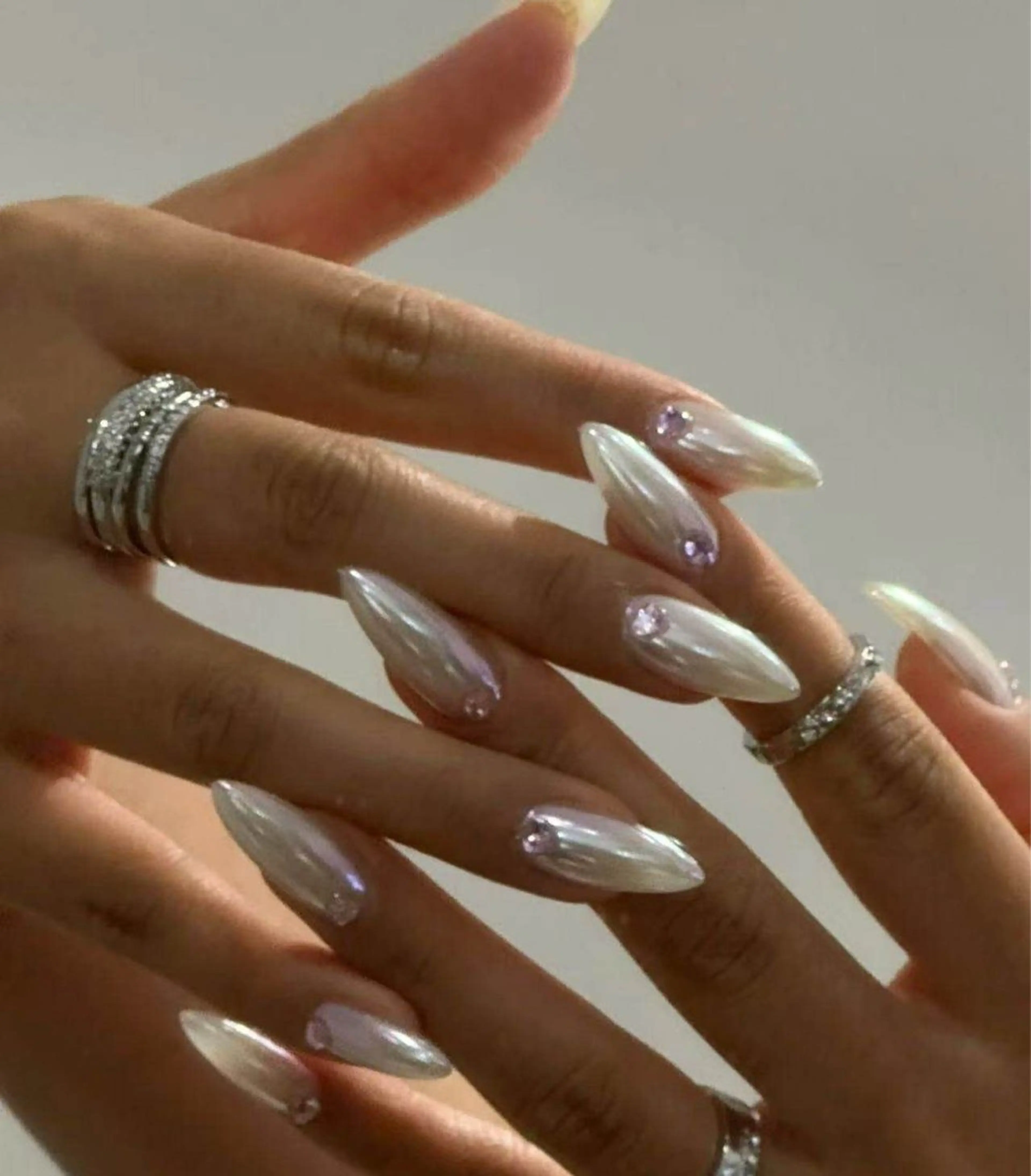 ネイル オーロラネイル フラワーネイル フットネイル フレンチネイル ジェルネイル ハンドネイル BabyYouMi ねねのネイルデザイン