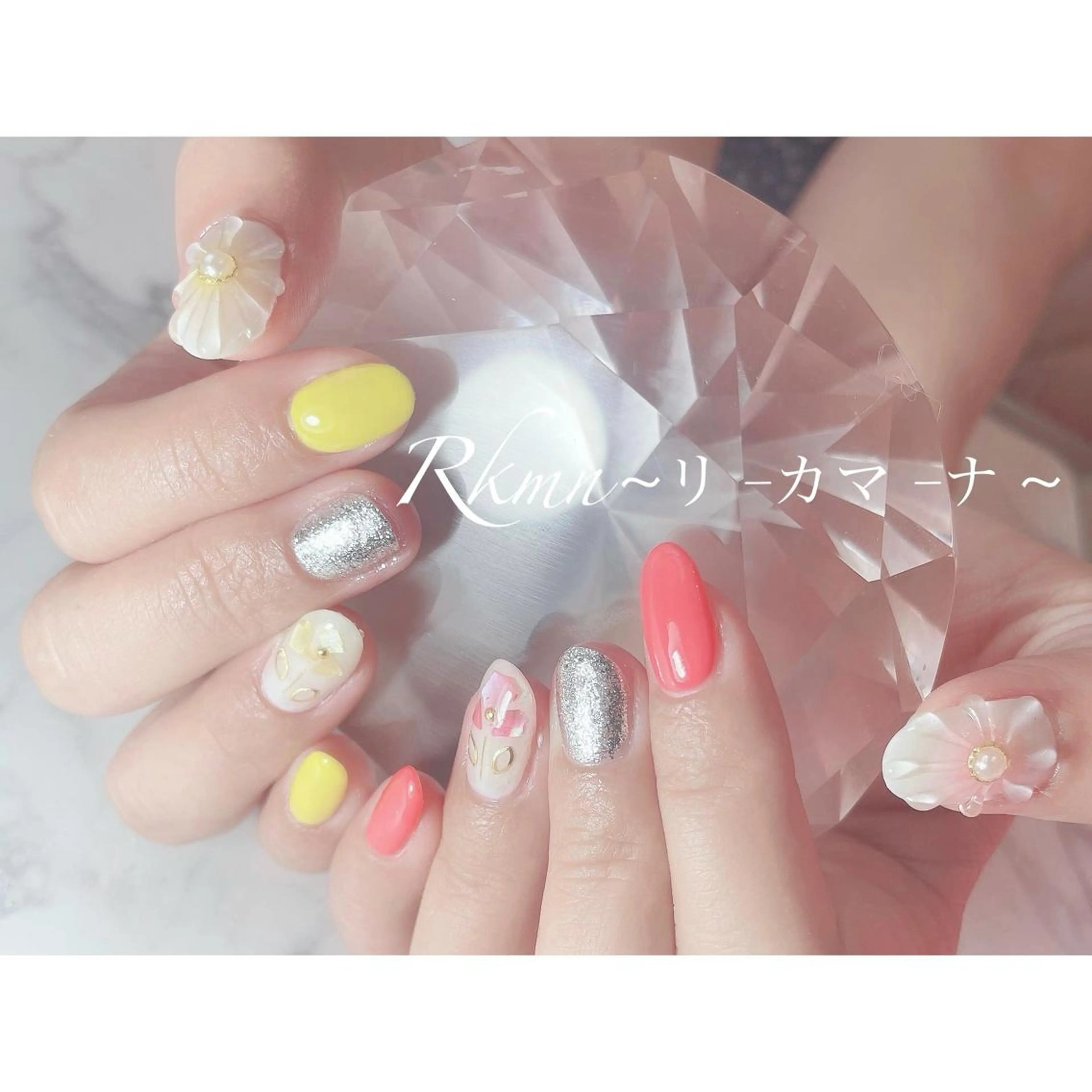 ネイル アートネイル フラワーネイル フレンチネイル ジェルネイル グラデーション ハンドネイル フットネイル ハンドケア Rkmn ~リ-カマ-ナ~のネイルデザイン