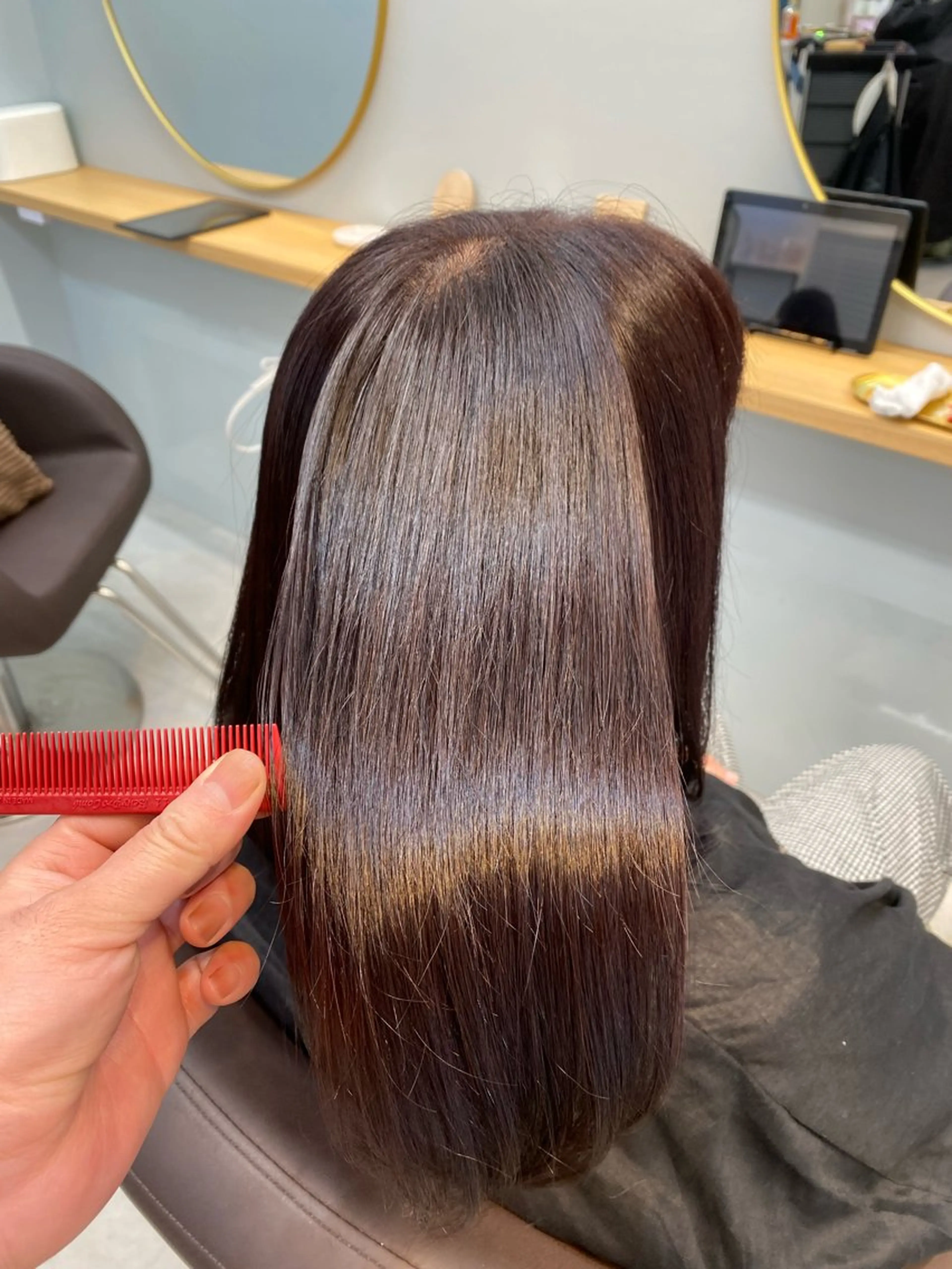 ミディアム 髪質改善 カット ヘアカラー トリートメント a-o岡野　こやま しんぺいのヘアスタイル