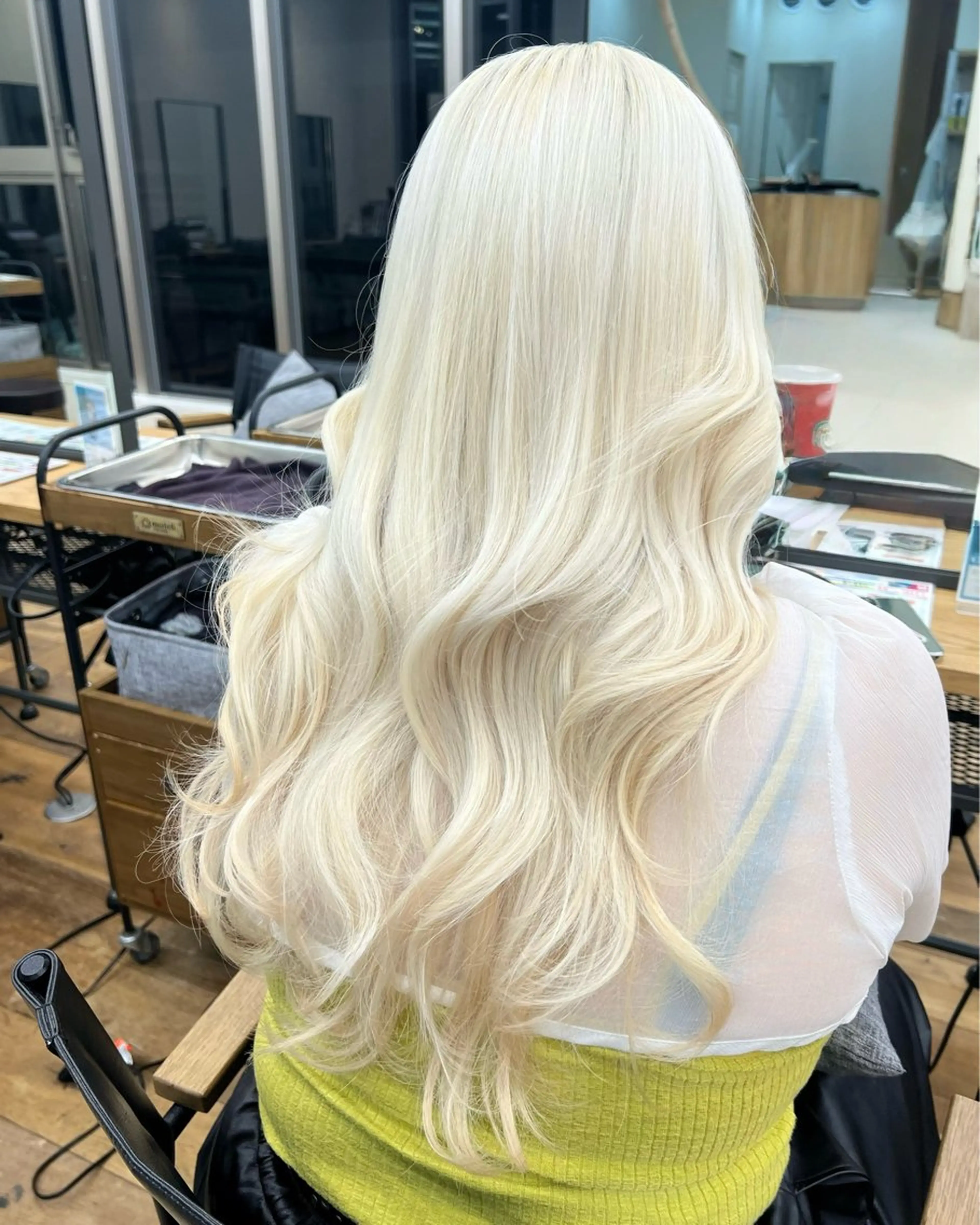 ロング カラー カット ヘアカラー トリートメント belle   表参道　terrace所属・抜きっぱなしブロンド /ハイトーン/カナタのヘアスタイル