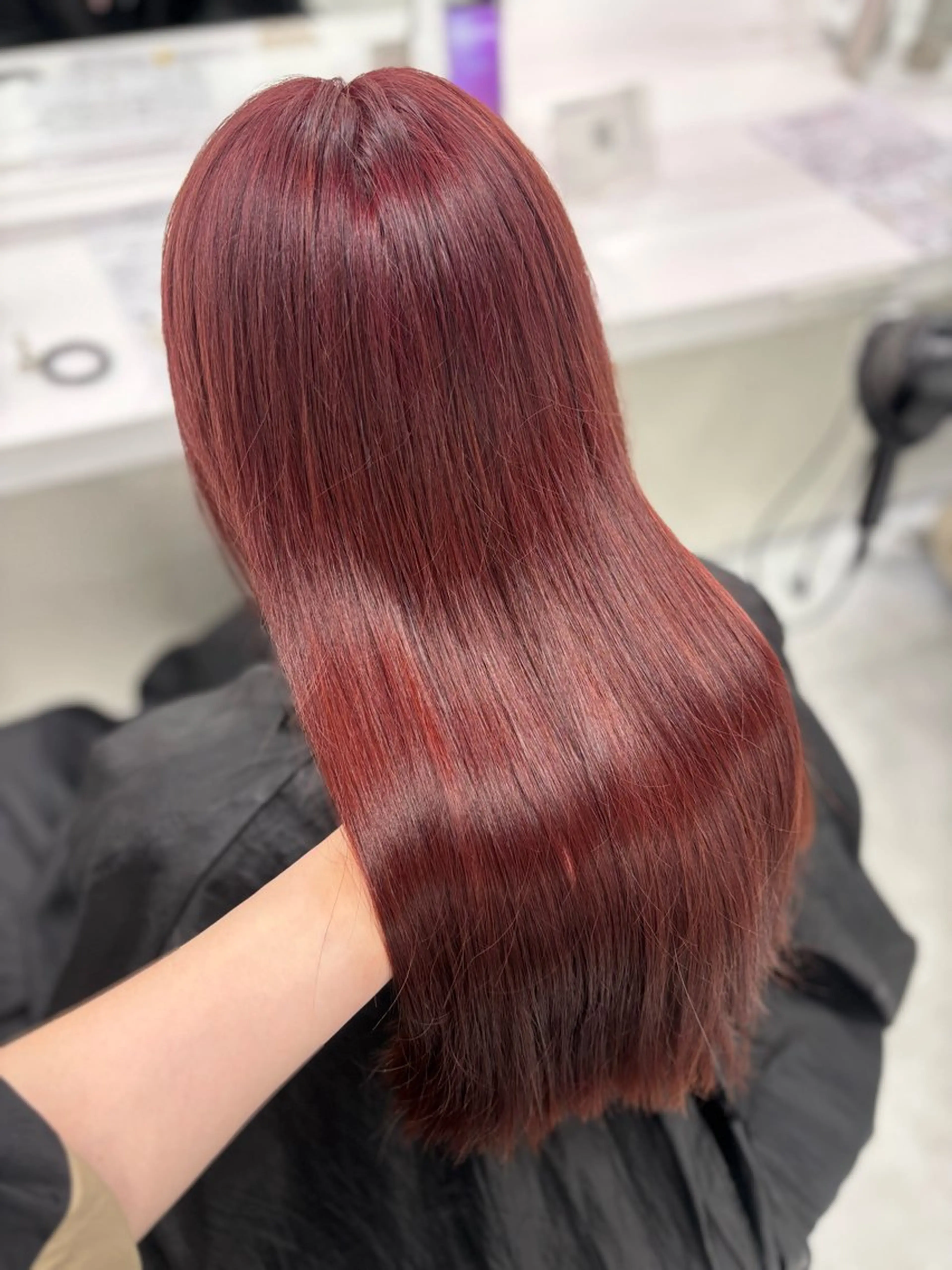 ロング ヘアカラー まろっと艶感ブラウン ベージュ🤍まなかのヘアスタイル