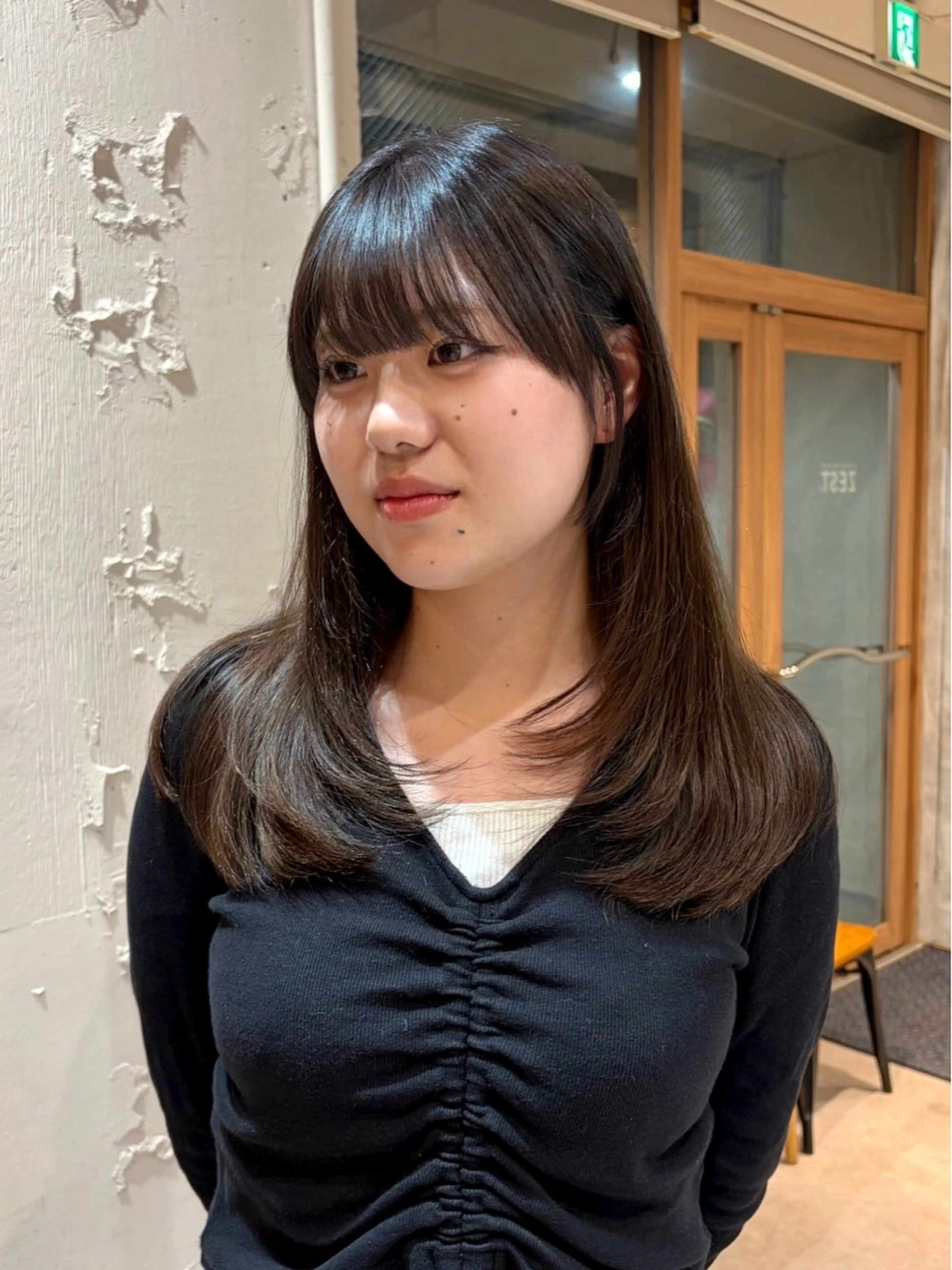 ロング カラー カット ヘアカラー レイヤー/手書きネイ ルCOCORO 🎀のネイルデザイン