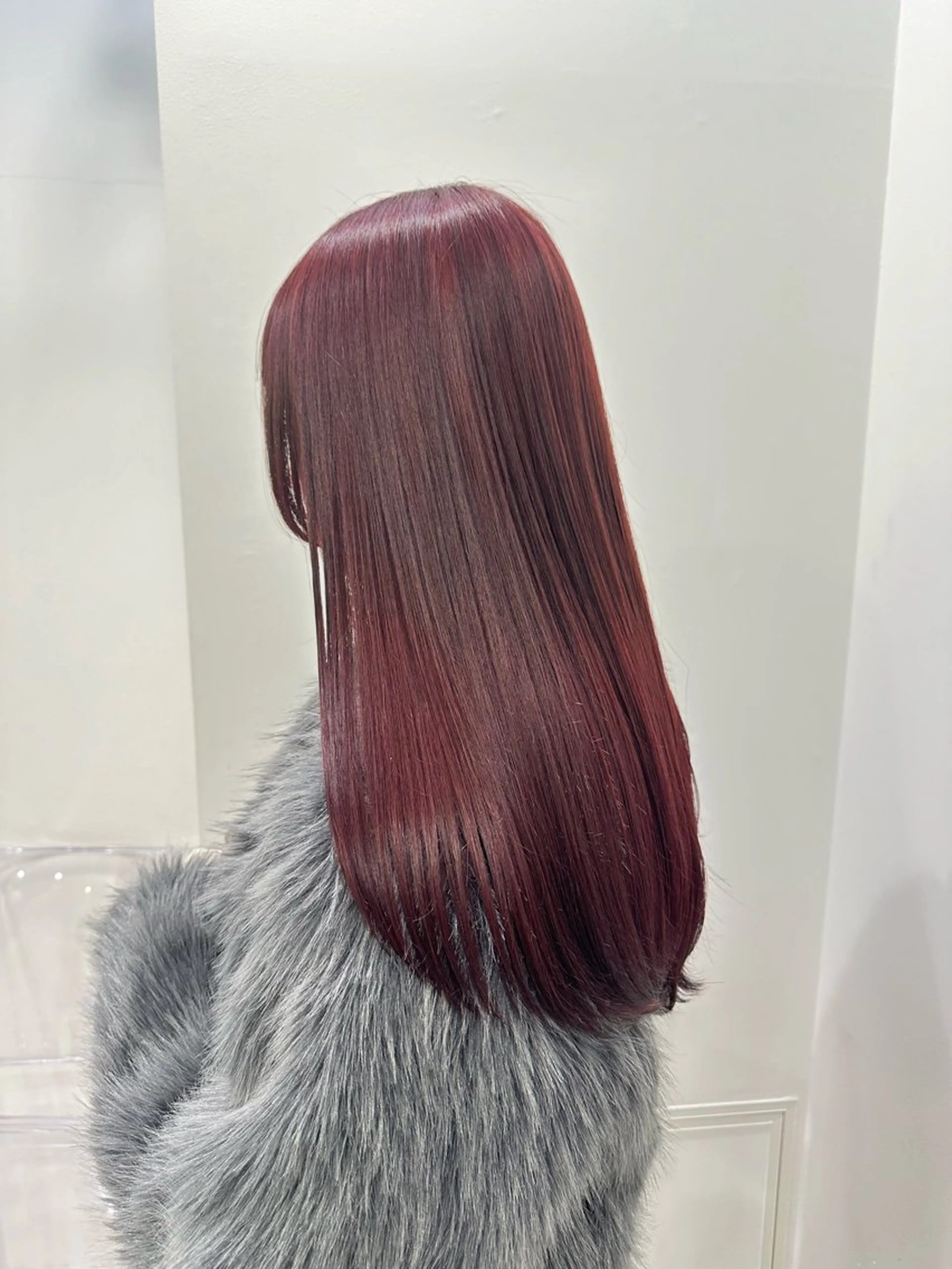 ロング カラー レッドカラー ヘアカラー トリートメント 渋谷/透明感カラー /半個室/こうめいのヘアスタイル