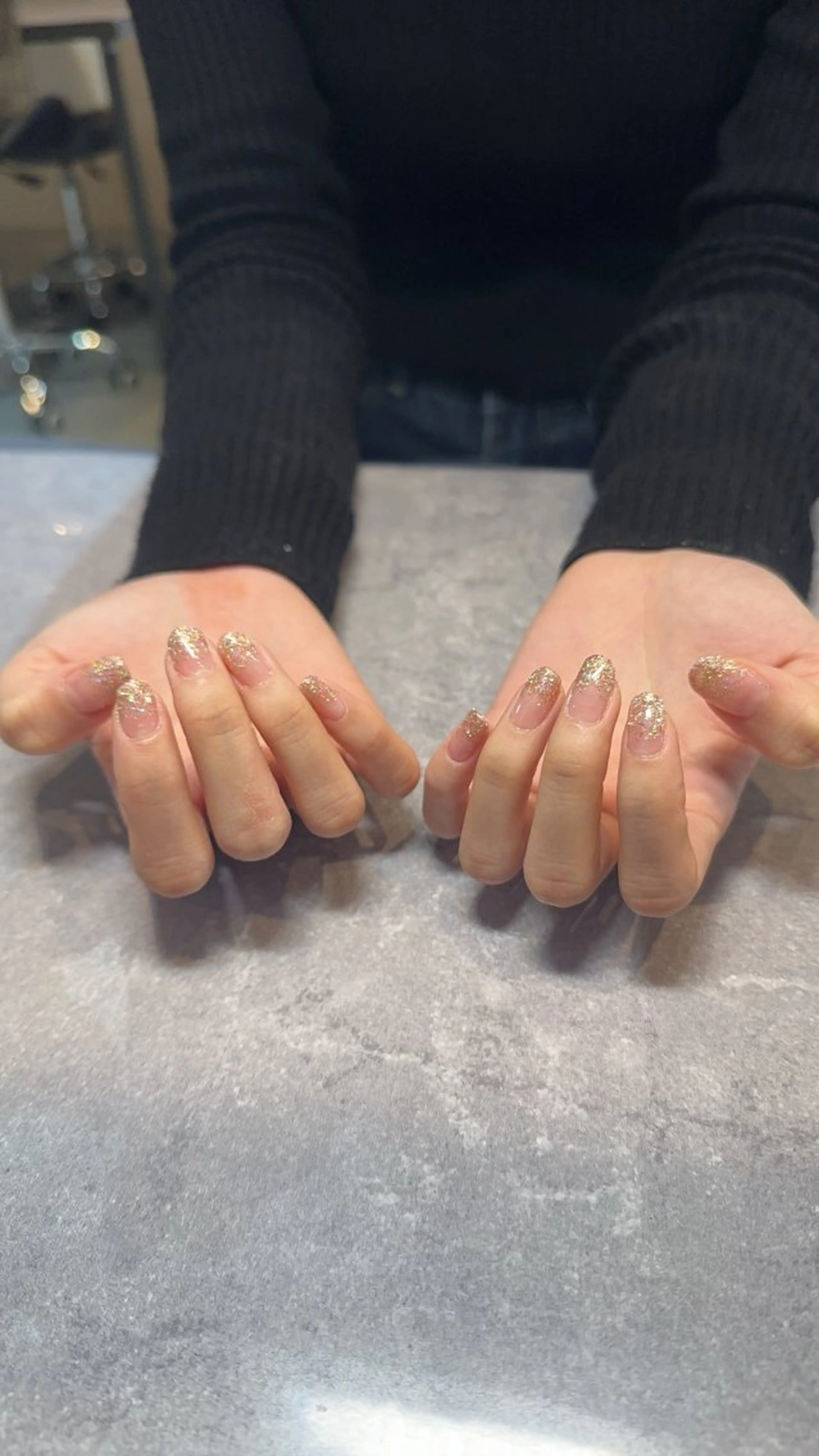 ネイル ラメ(グリッター) ラメグラデーション ハンドネイル 【大阪本町 / ネイ ル】NAMI 🐻のネイルデザイン