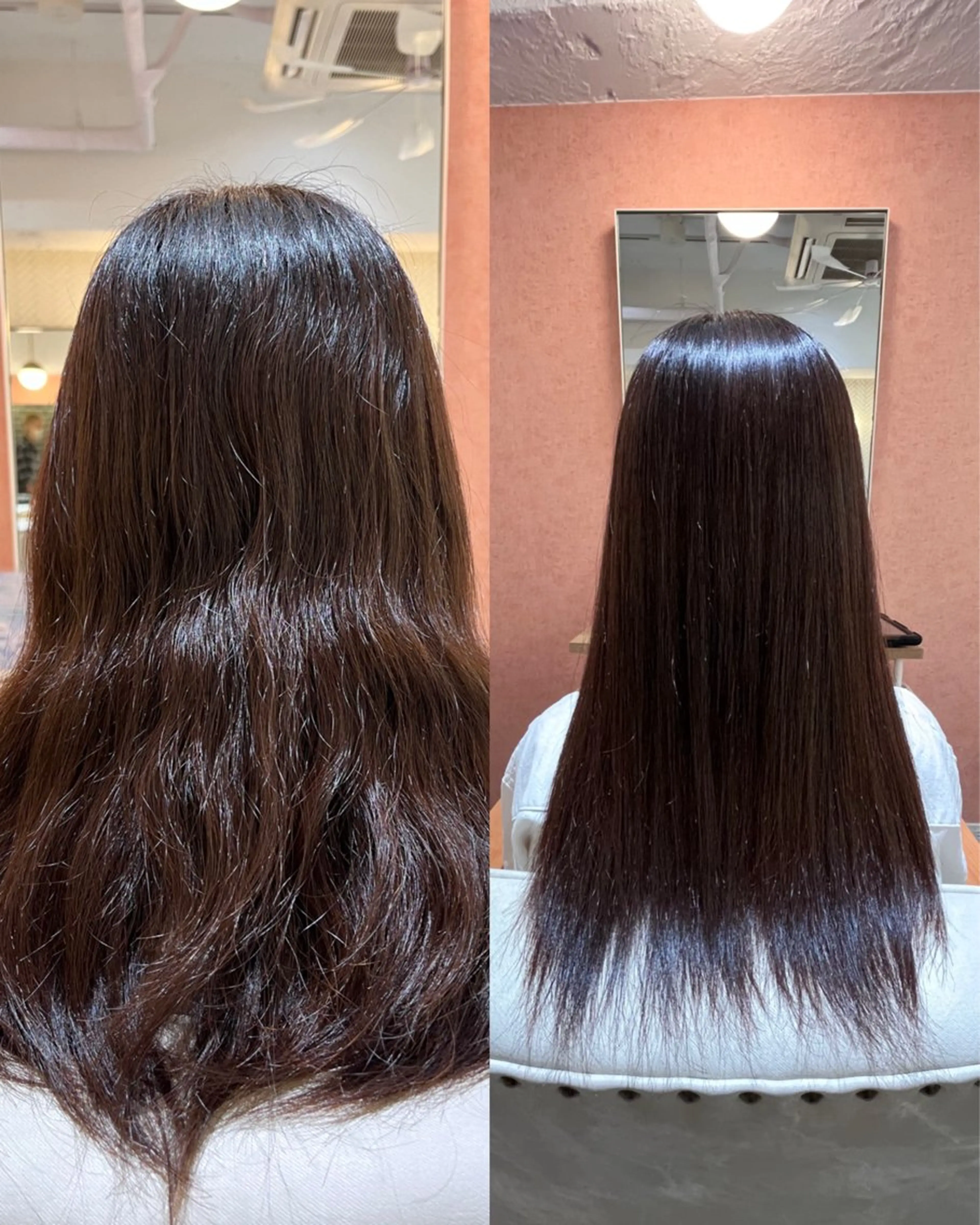 セミロング 縮毛矯正 🍏Rio🍏 Color☆*。のヘアスタイル