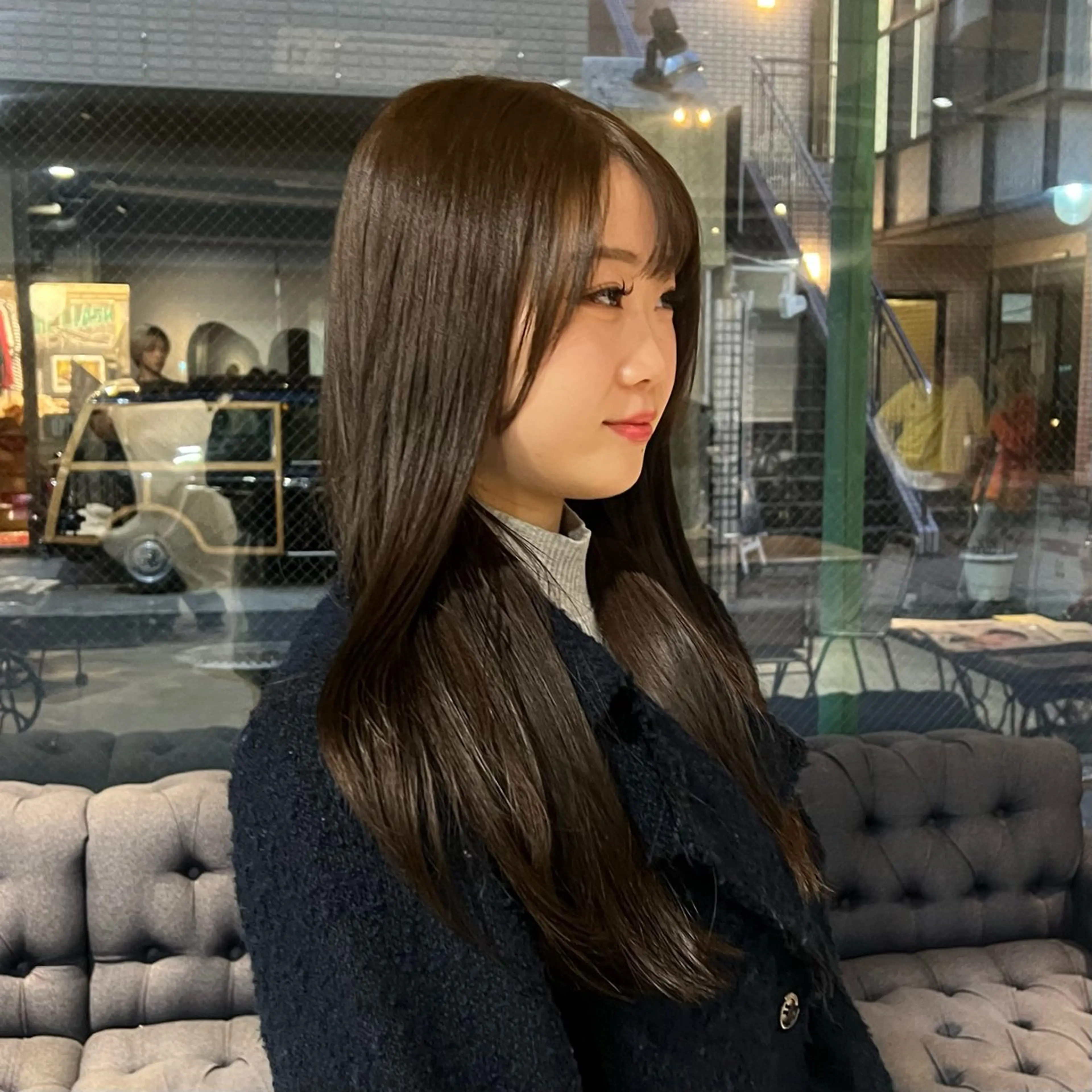 セミロング カラー カット ヘアカラー トリートメント 赤みゼロ/透明感 カラー🌿KANTAのヘアスタイル