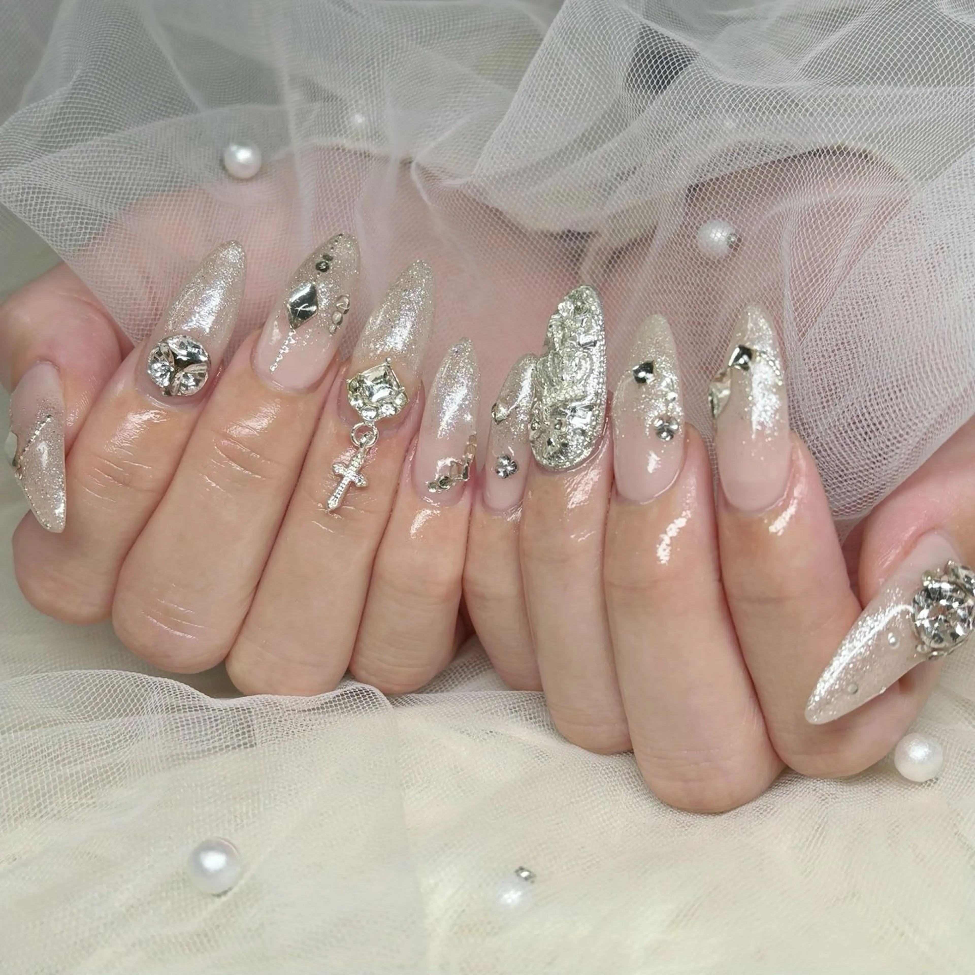 ネイル ハンドネイル Yuna🩵 RE:N.Nailのネイルデザイン