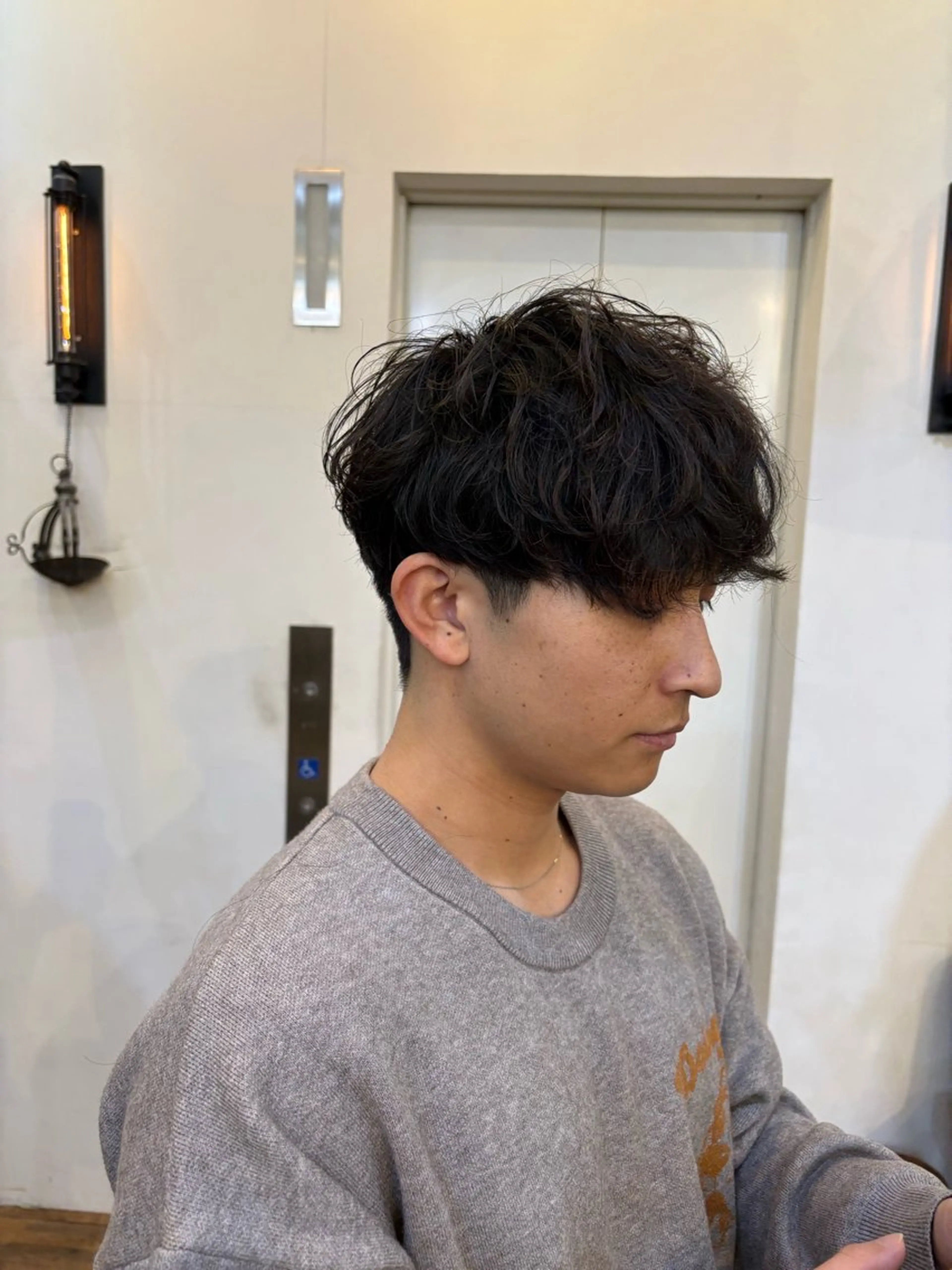 メンズ メンズパーマ 似合わせカット‪// 鶴我万唯華のヘアスタイル