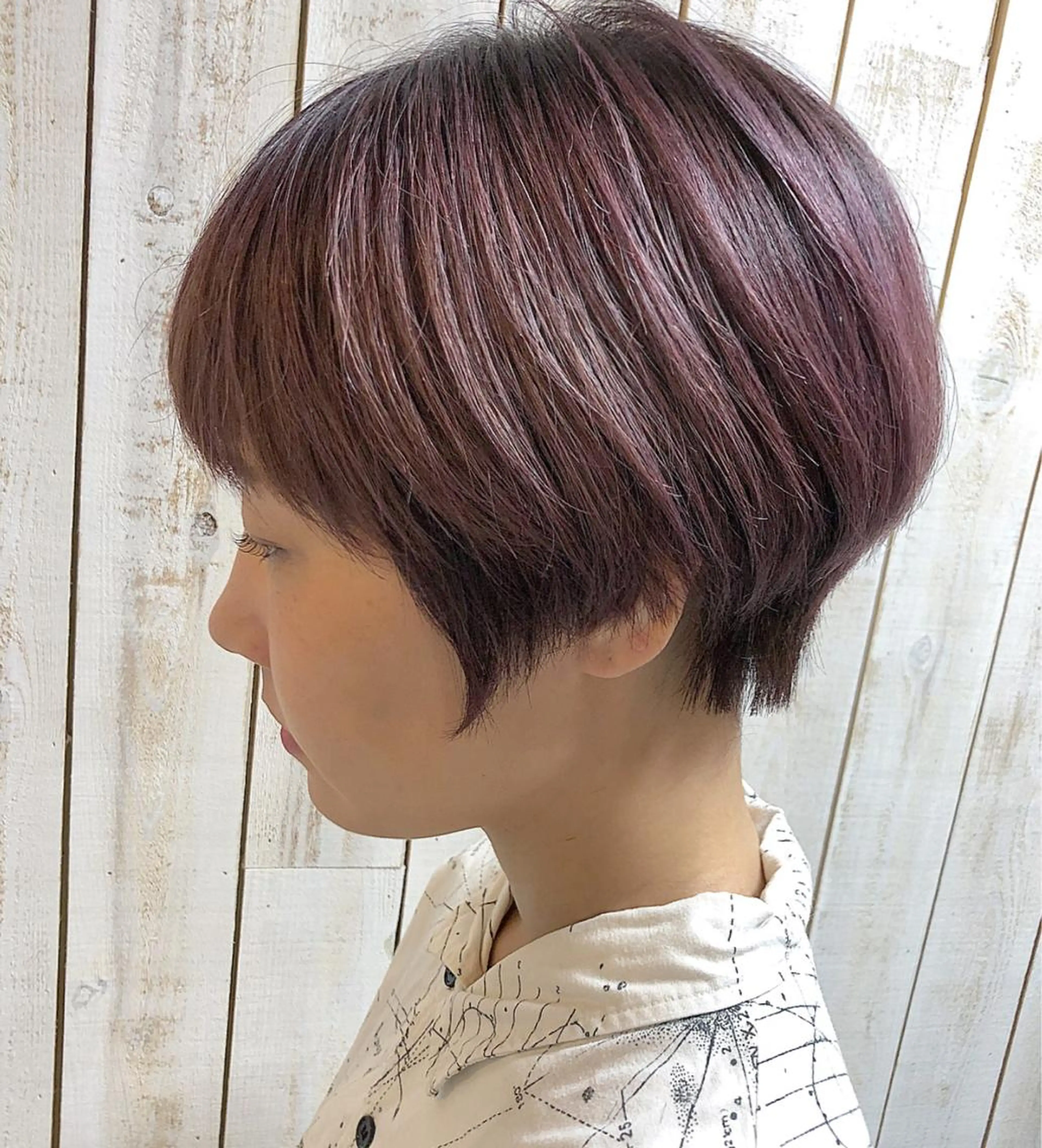 ショート カラー バイオレットカラー hair salon Ranun髪質改善のヘアスタイル