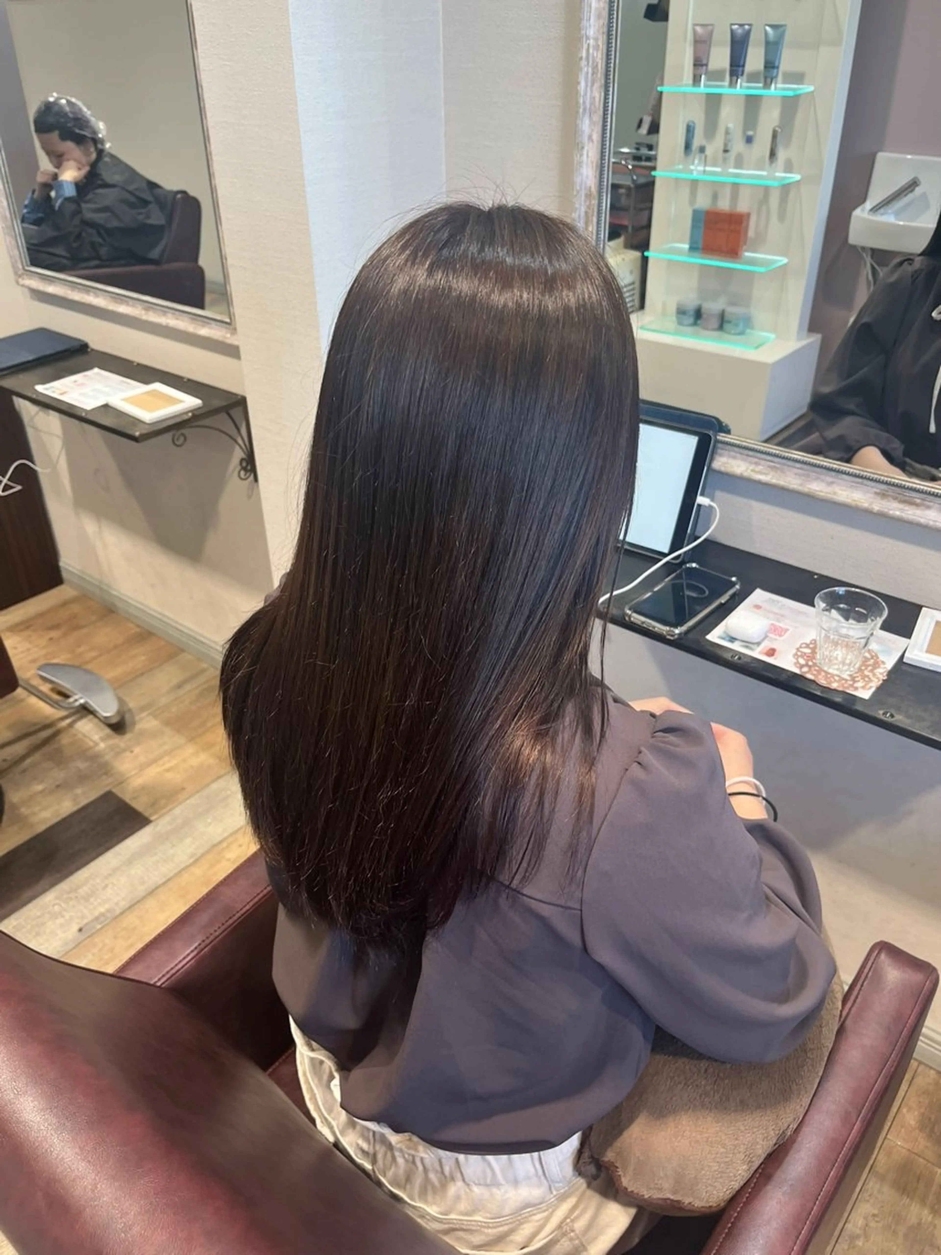 ロング カット ヘアカラー ブリーチなし艶カラー /いくののヘアスタイル