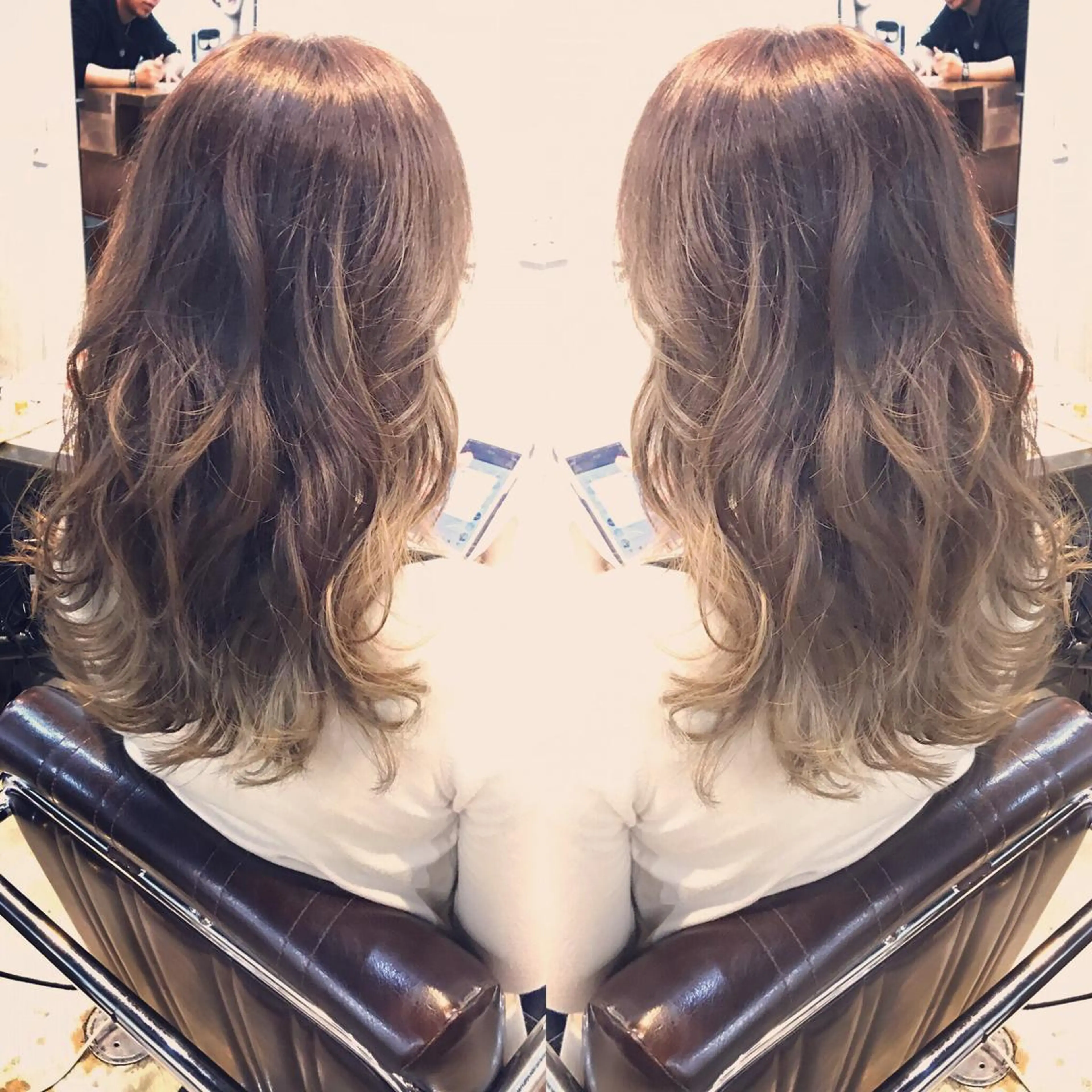 カラー ブリーチ グラデーションカラー 正分 真美のヘアスタイル