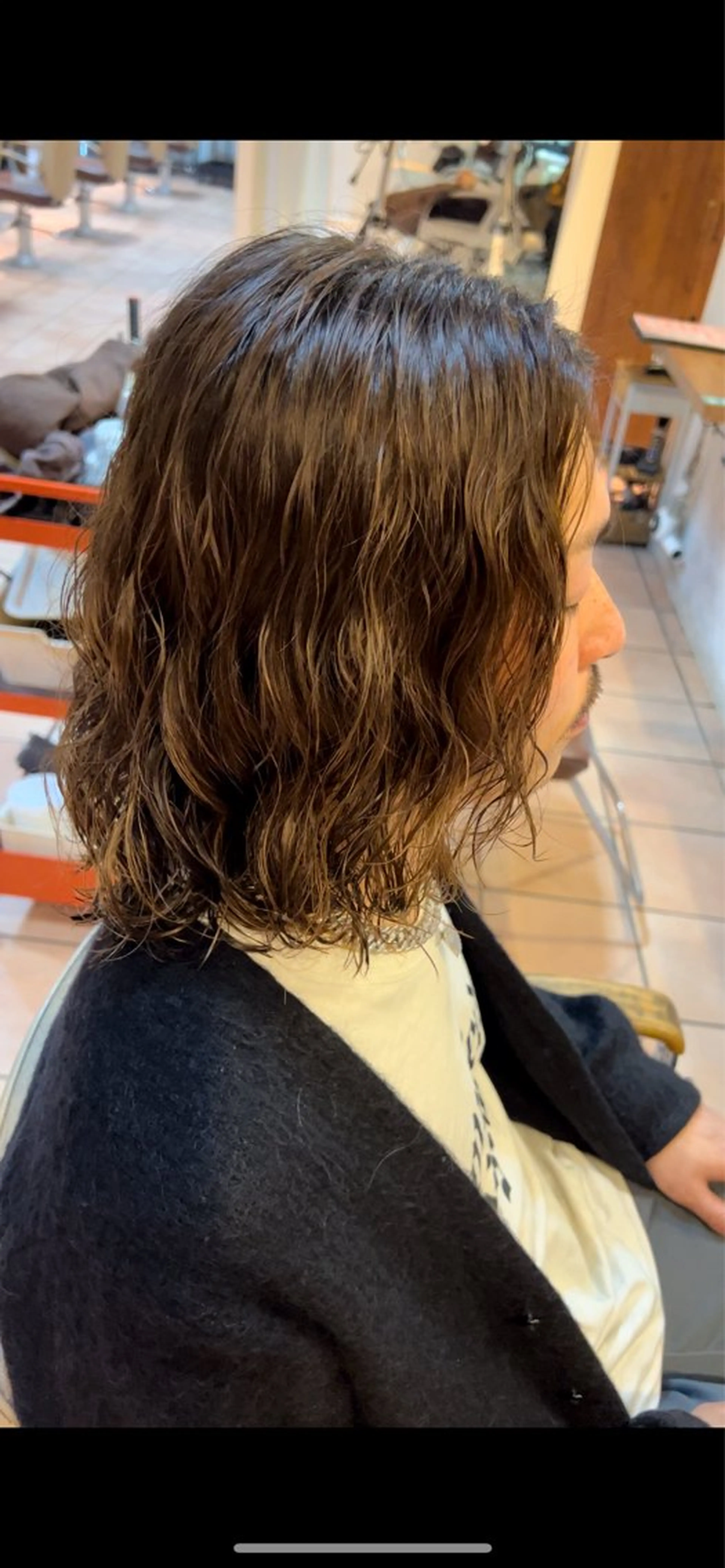 ミディアム カラー パーマ メンズ カット パーマ トリートメント 朝3分でキマる 村上陸のヘアスタイル