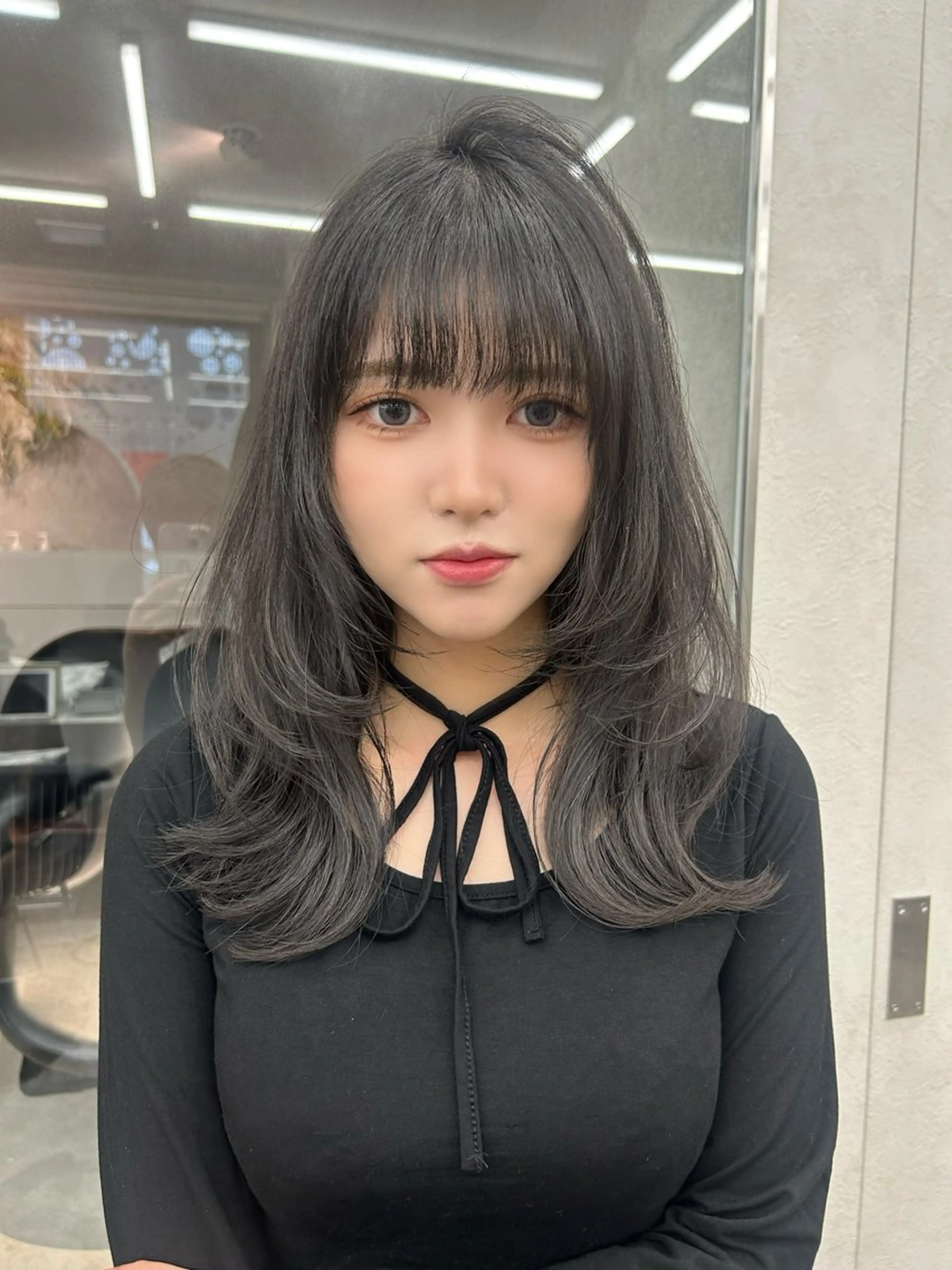 ミディアム カラー ヘアアレンジ fumika🎀 ベージュのヘアスタイル