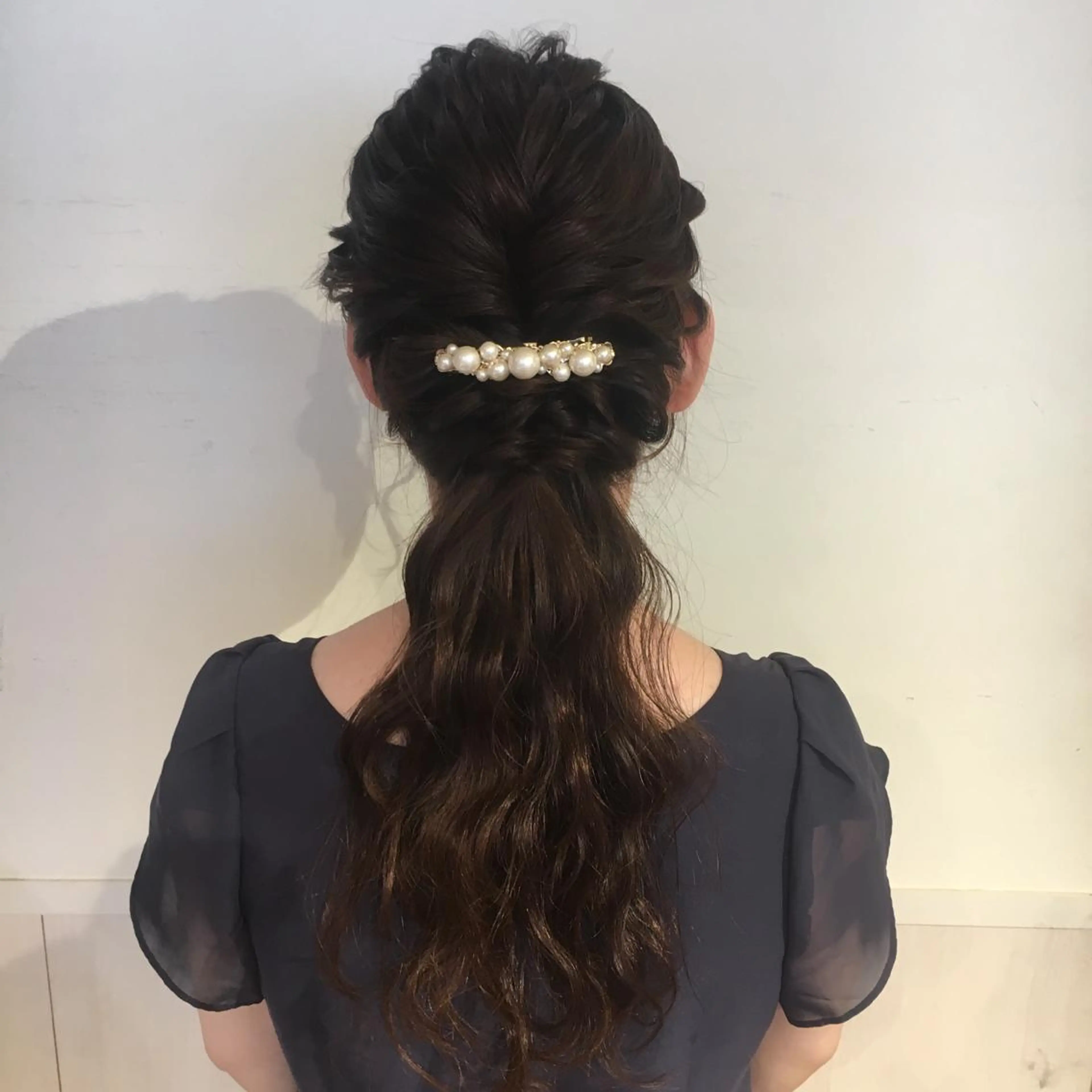 セミロング ヘアアレンジ 野崎 ひかりのヘアスタイル