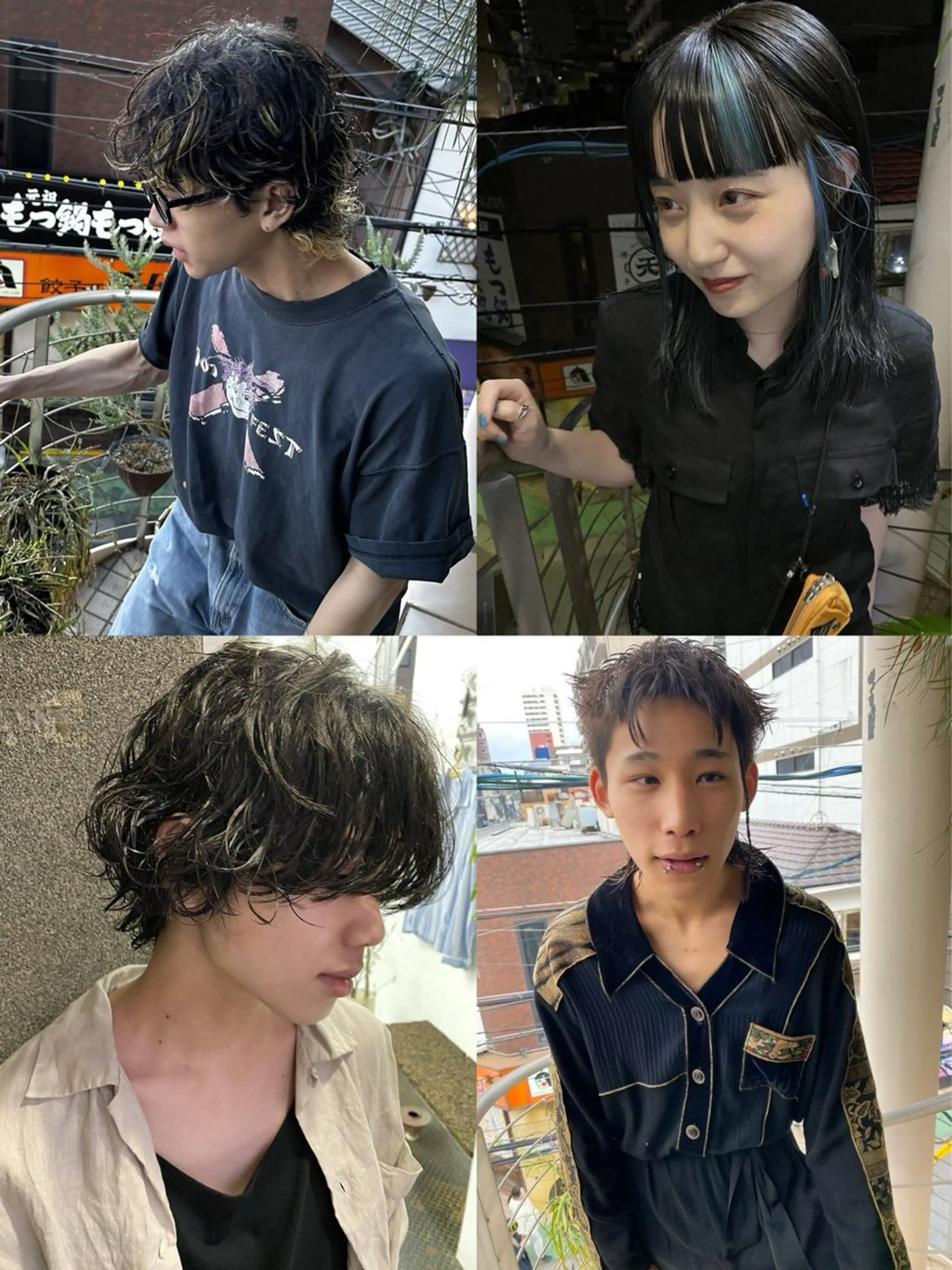 ミディアム カラー パーマ qiie/ワンカラー メンズカット/カラーのヘアスタイル