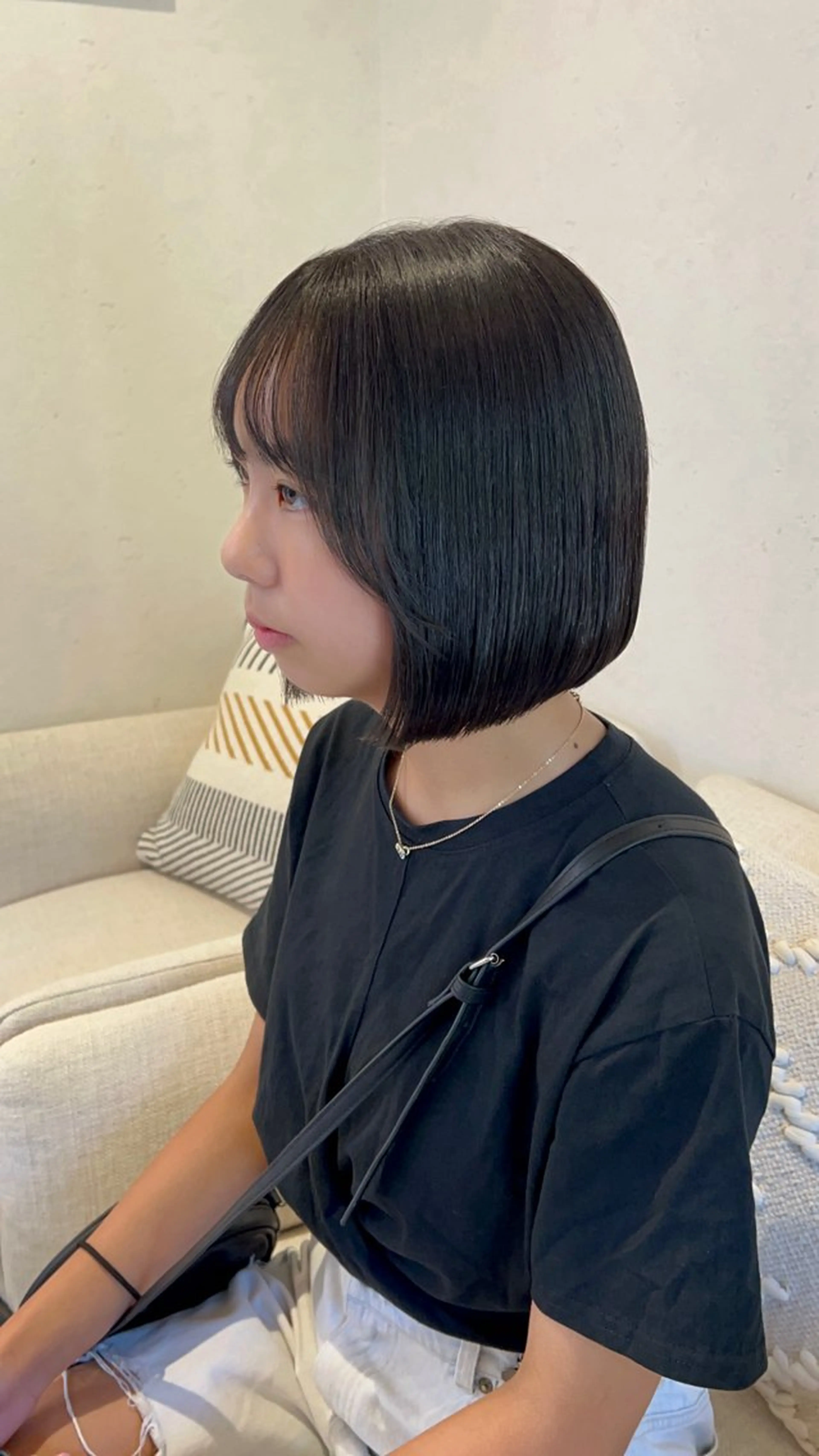 ミディアム 縮毛矯正 カット 縮毛矯正 amiehairroom所属・むらたナチュラルパー マ🌀透明感カラーのヘアスタイル