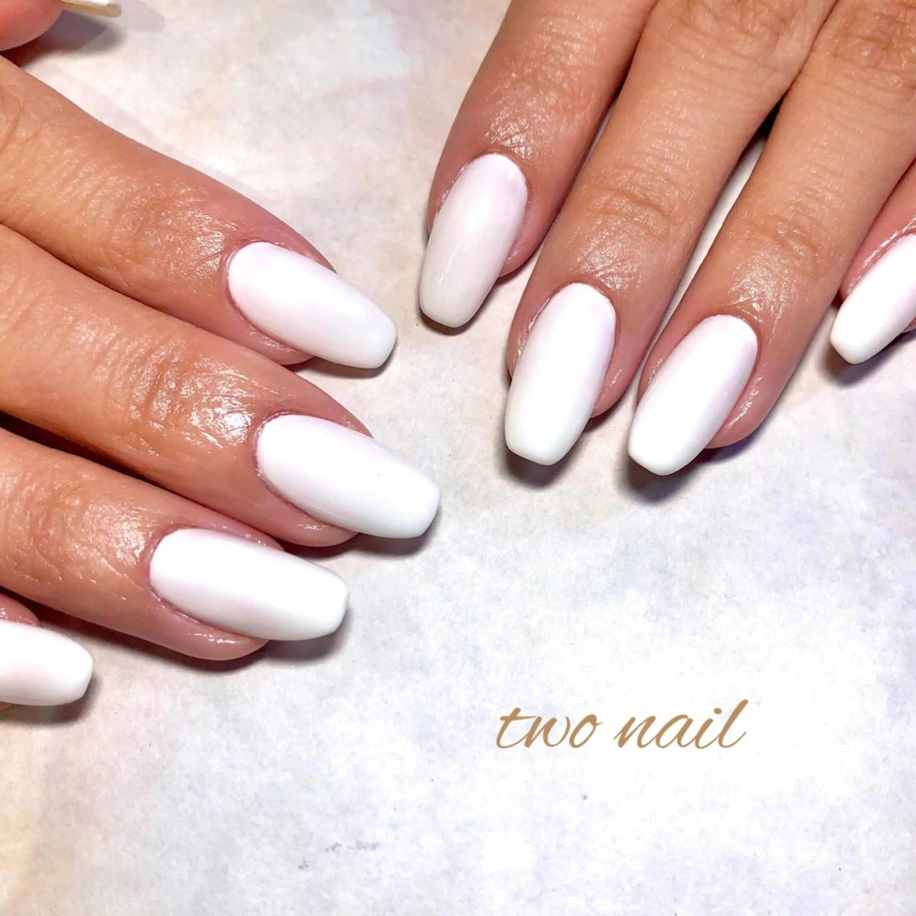 ネイル フットネイル ハート シンプルネイル ハンドネイル two nailのネイルデザイン