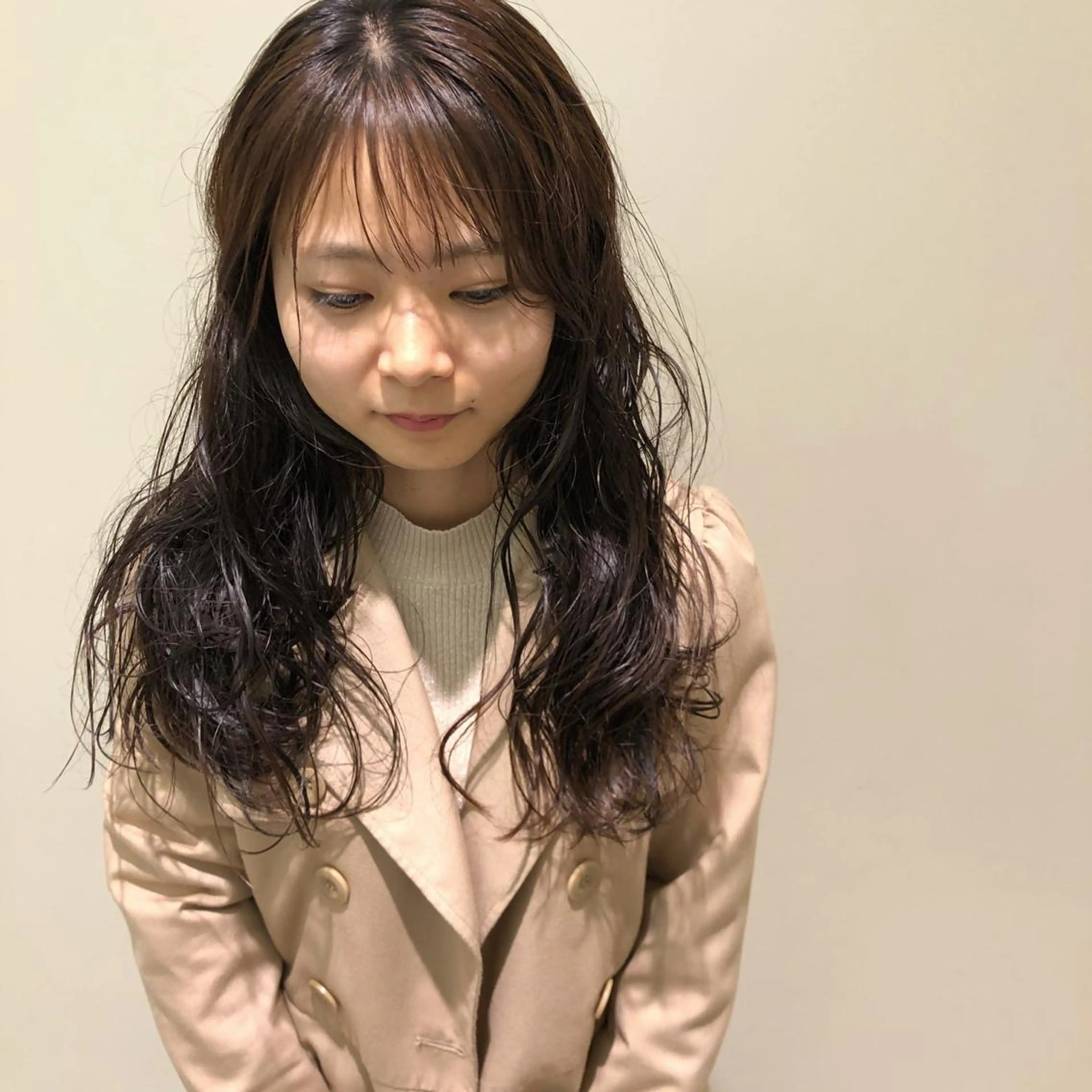 ミディアム パーマ 韓国風/コテ巻き風 パーマ/るい🌿のヘアスタイル