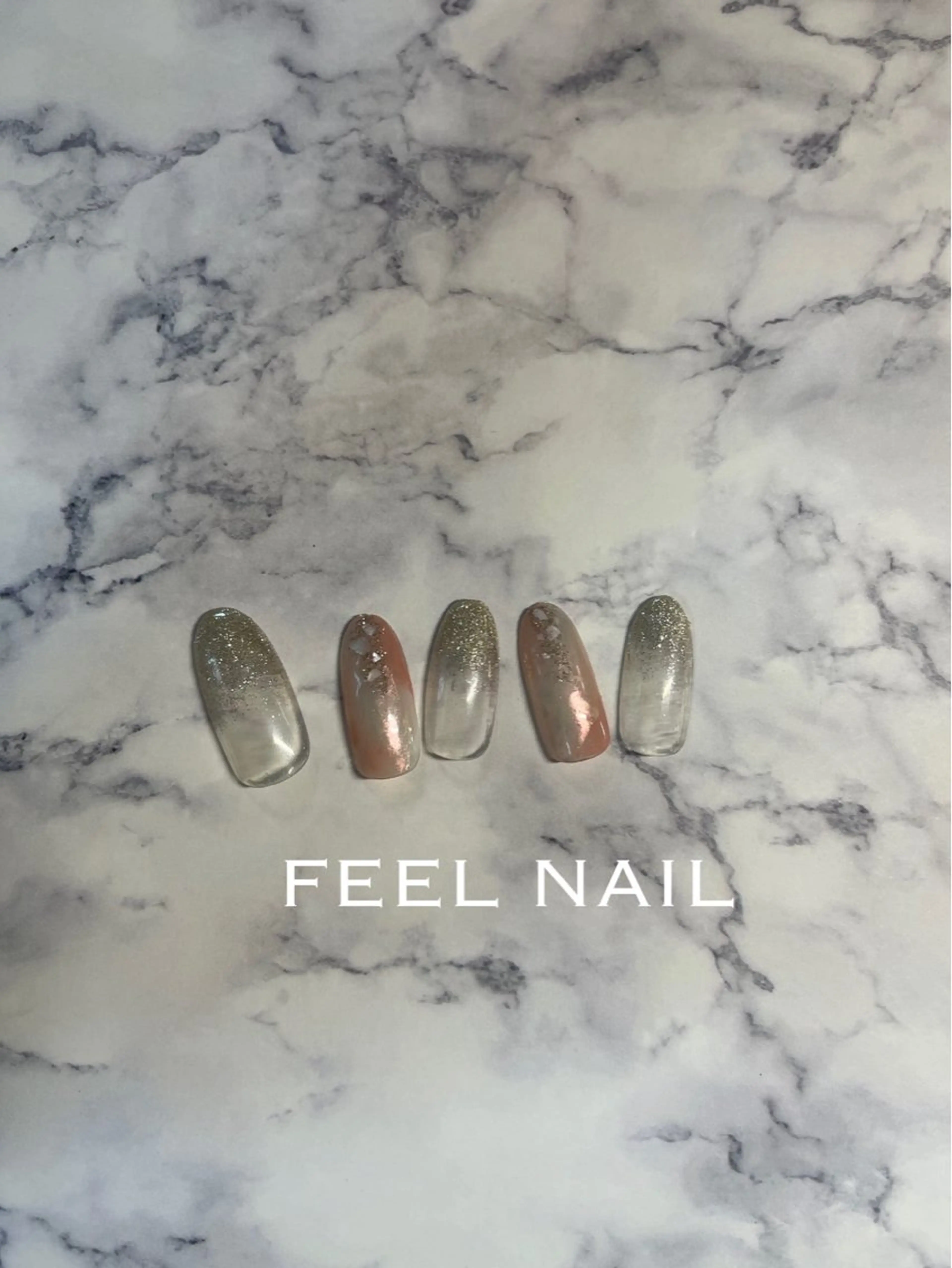 ネイル シンプルネイル ネイルチップ 秋好 悠のネイルデザイン