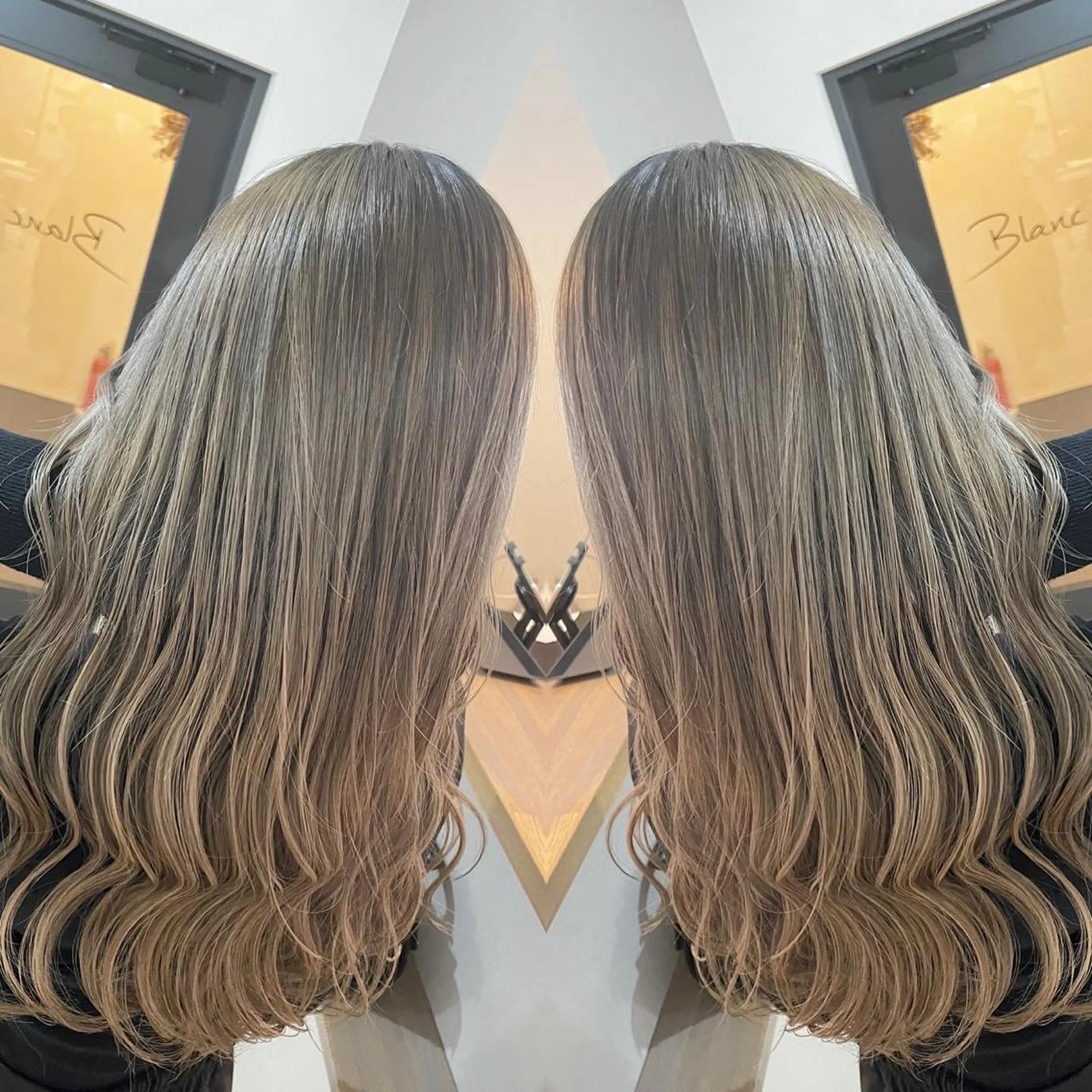 ロング カラー バレイヤージュ レイヤーカット ギャルの革命児 秀斗のヘアスタイル