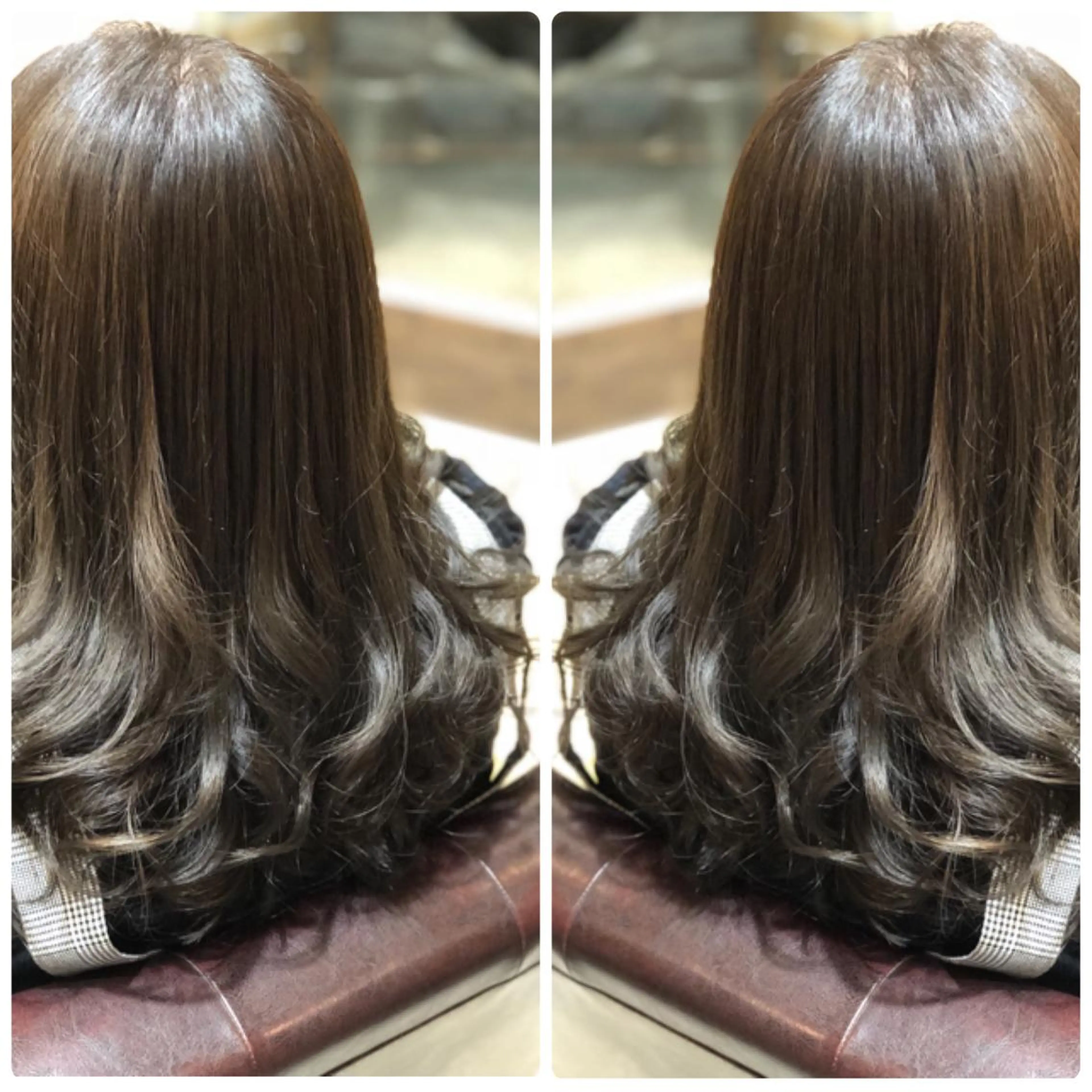 セミロング アッシュ ヘアカラー トリートメント 小山内 龍一郎 店長のヘアスタイル