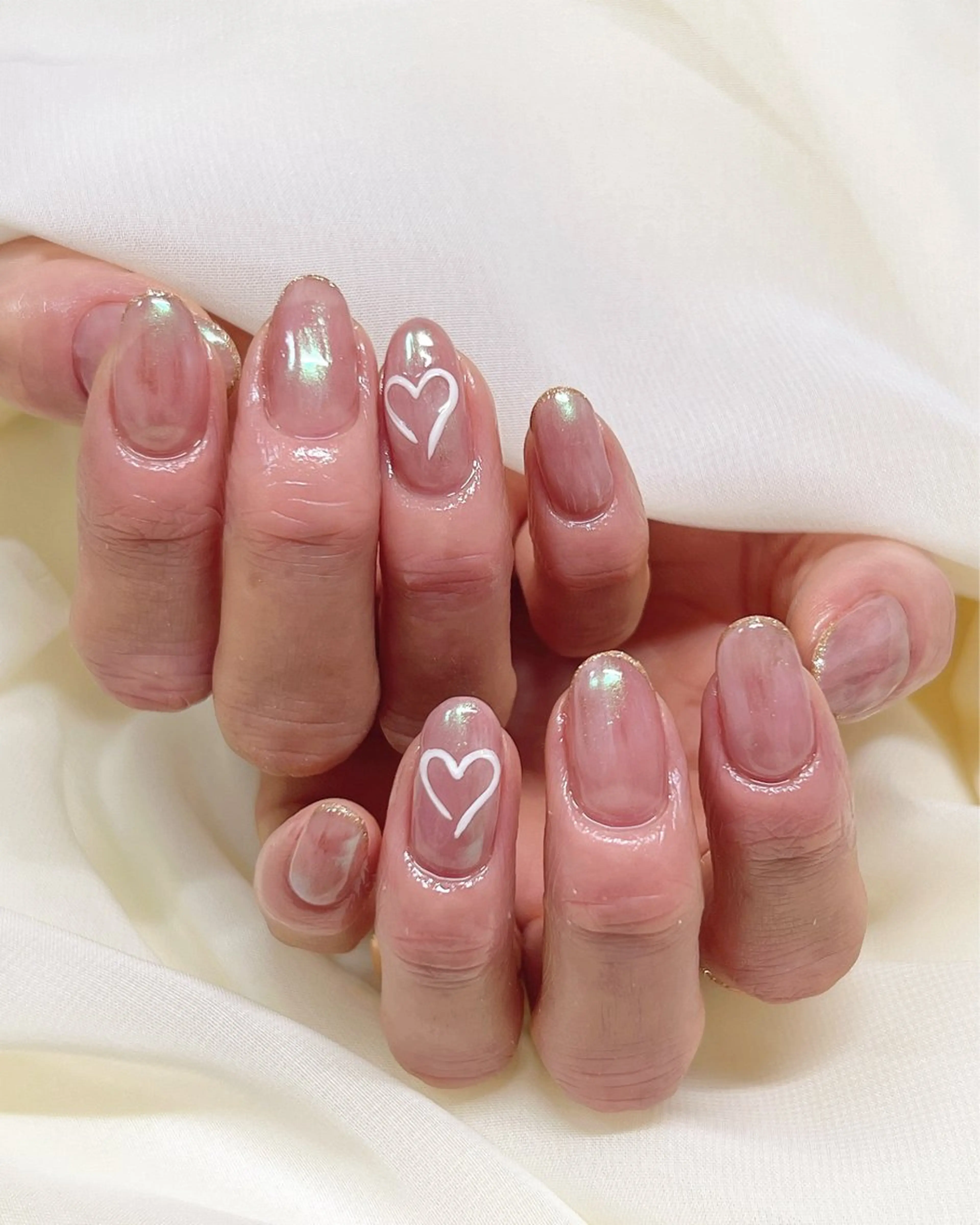 ネイル 持ち込み ニュアンスネイル 春ネイル nail salon MUAのネイルデザイン