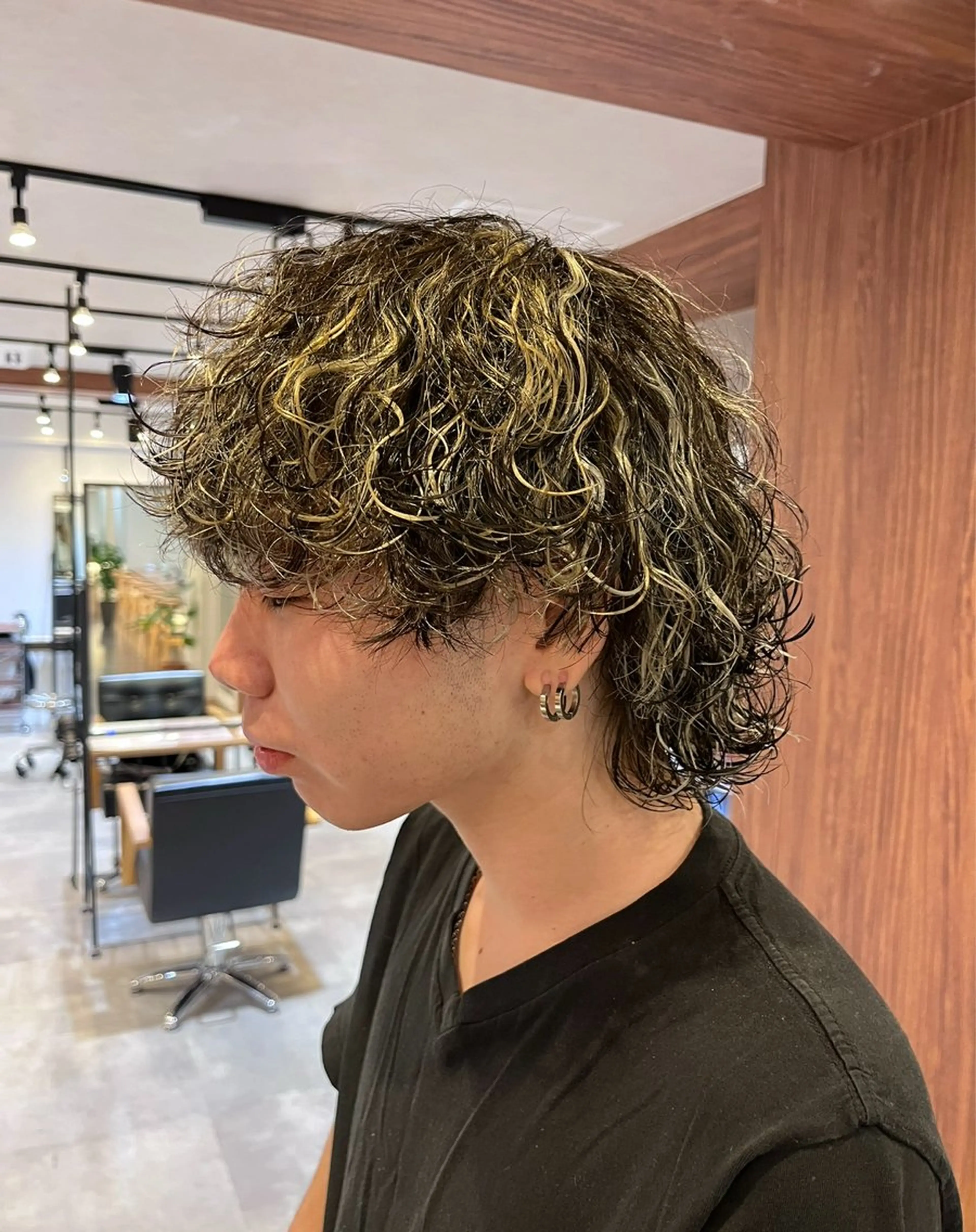 ミディアム カラー パーマ メンズ カット ヘアカラー パーマ fifth/シン🌿 透明感カラー/パーマのヘアスタイル