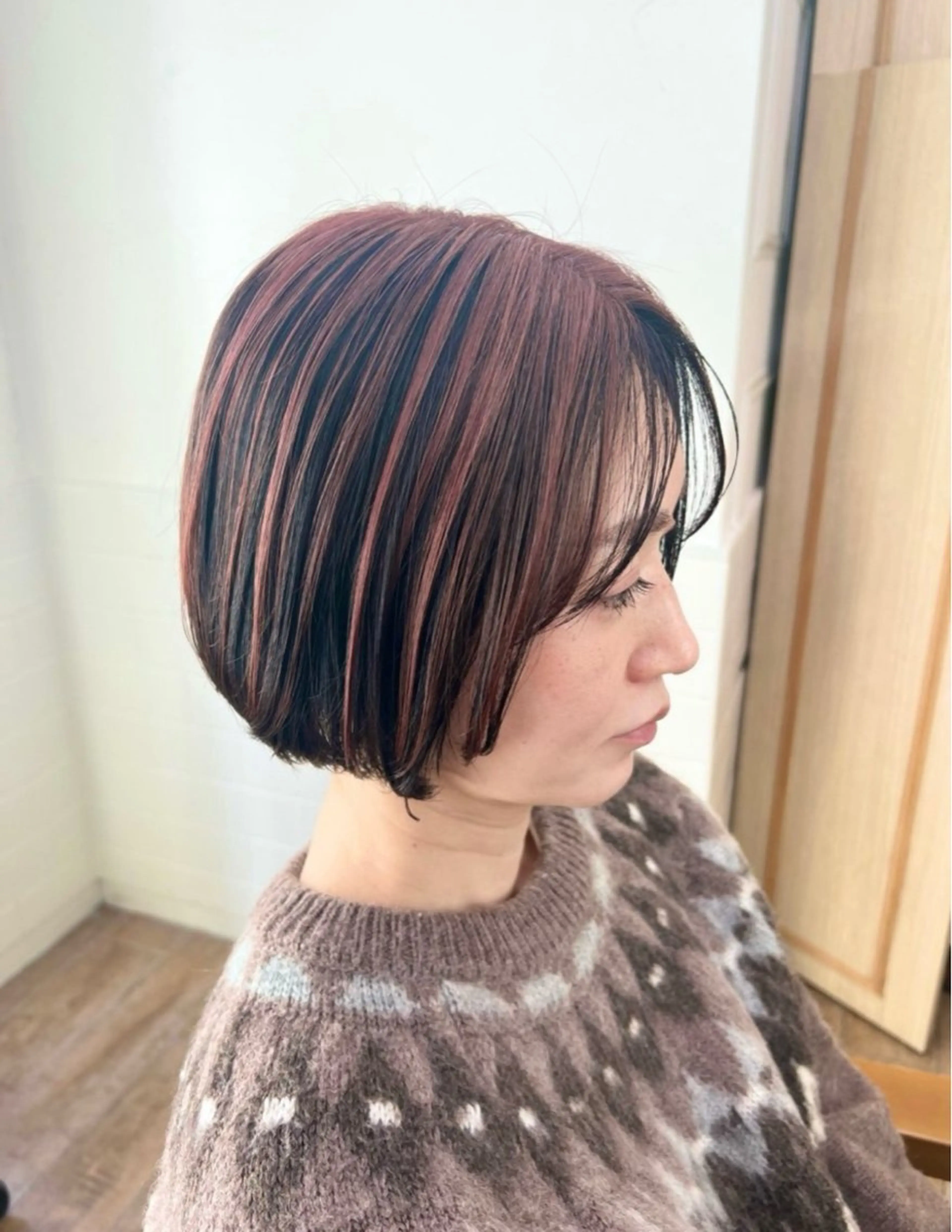 ミディアム カラー デザインカラー ハイライトカラー ハイライト ヘアカラー トリートメント パーマ/ハイライト 💙鶴岡　愛💙のヘアスタイル