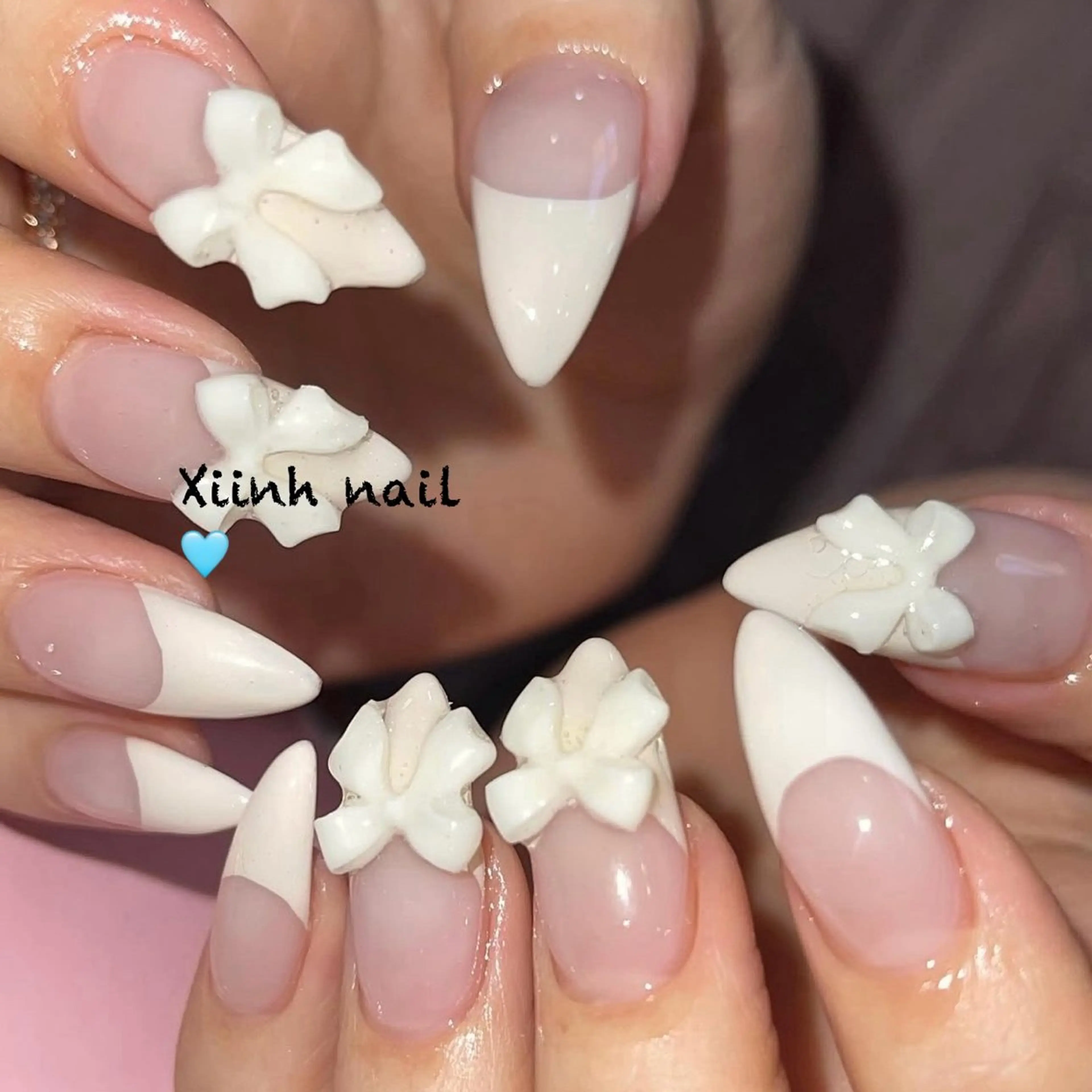 ネイル チークネイル 桜ネイル フットネイル フレンチネイル ジェルネイル ハンドネイル XIINH NAIL SALONのネイルデザイン