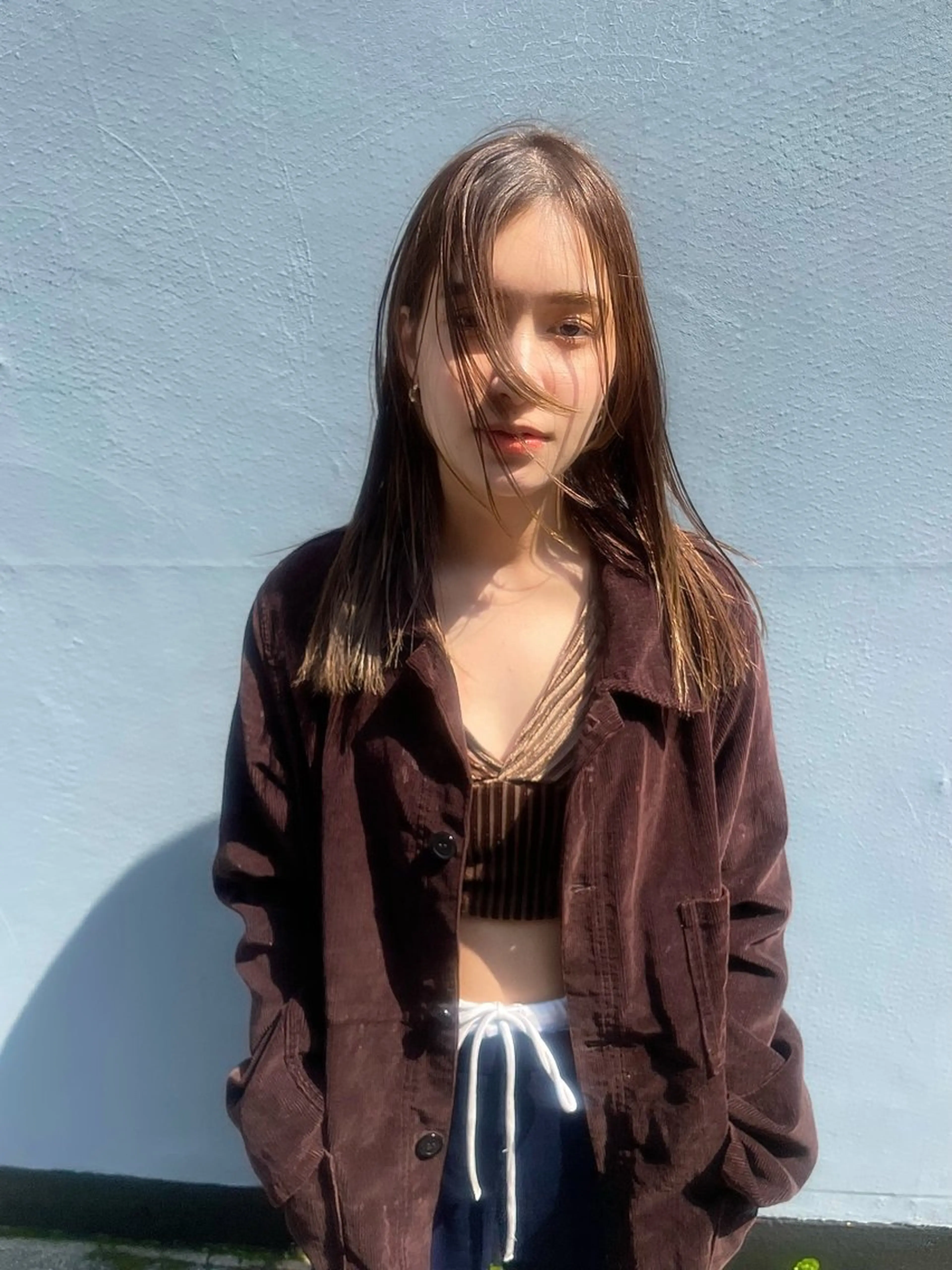 セミロング 顔まわりレイヤー レイヤーカット ニュアンスヘア /透明感🪽AYAのヘアスタイル