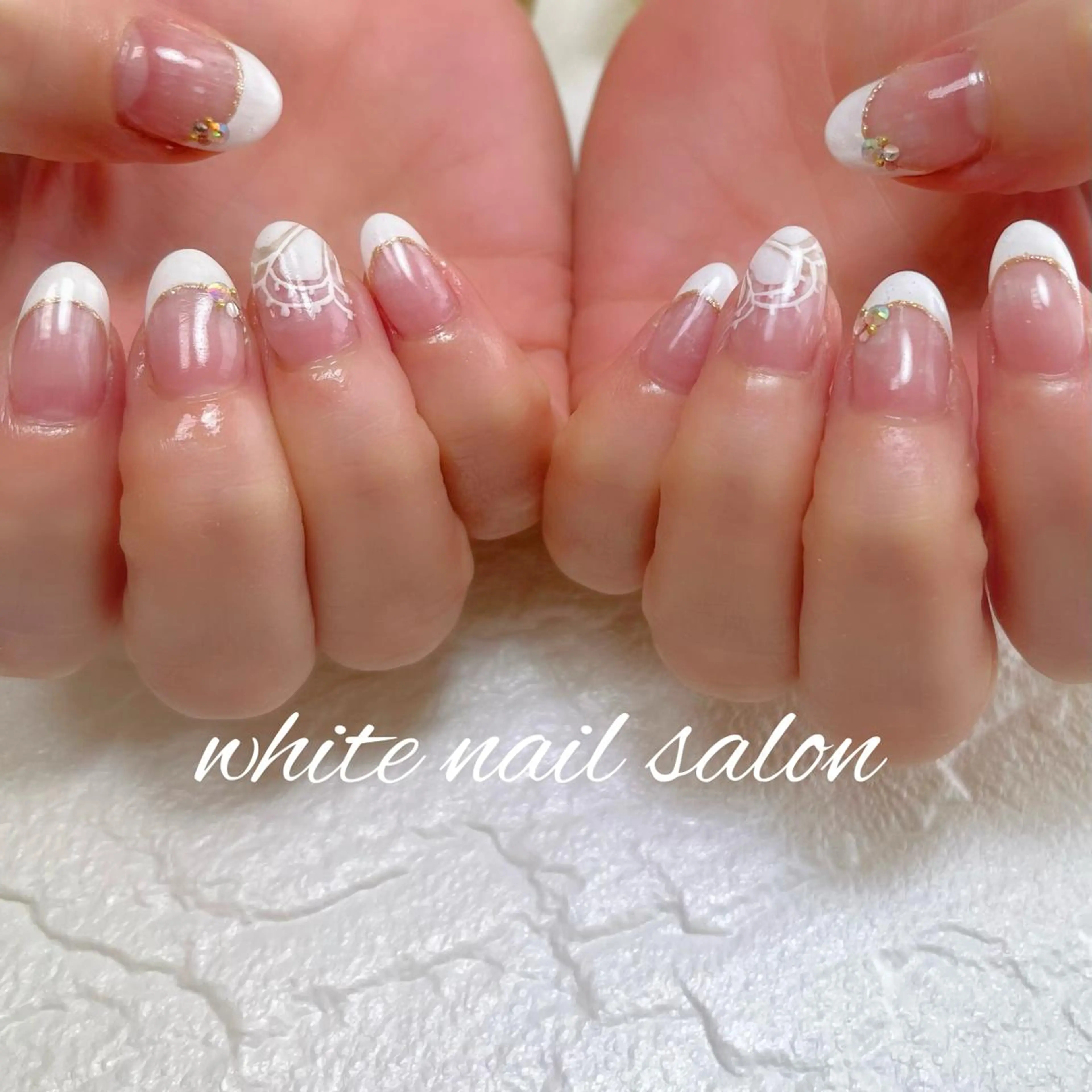 ネイル フットネイル ジェルネイル ハードジェル ラメ(グリッター) 持ち込み ハンドネイル white nail salonのネイルデザイン