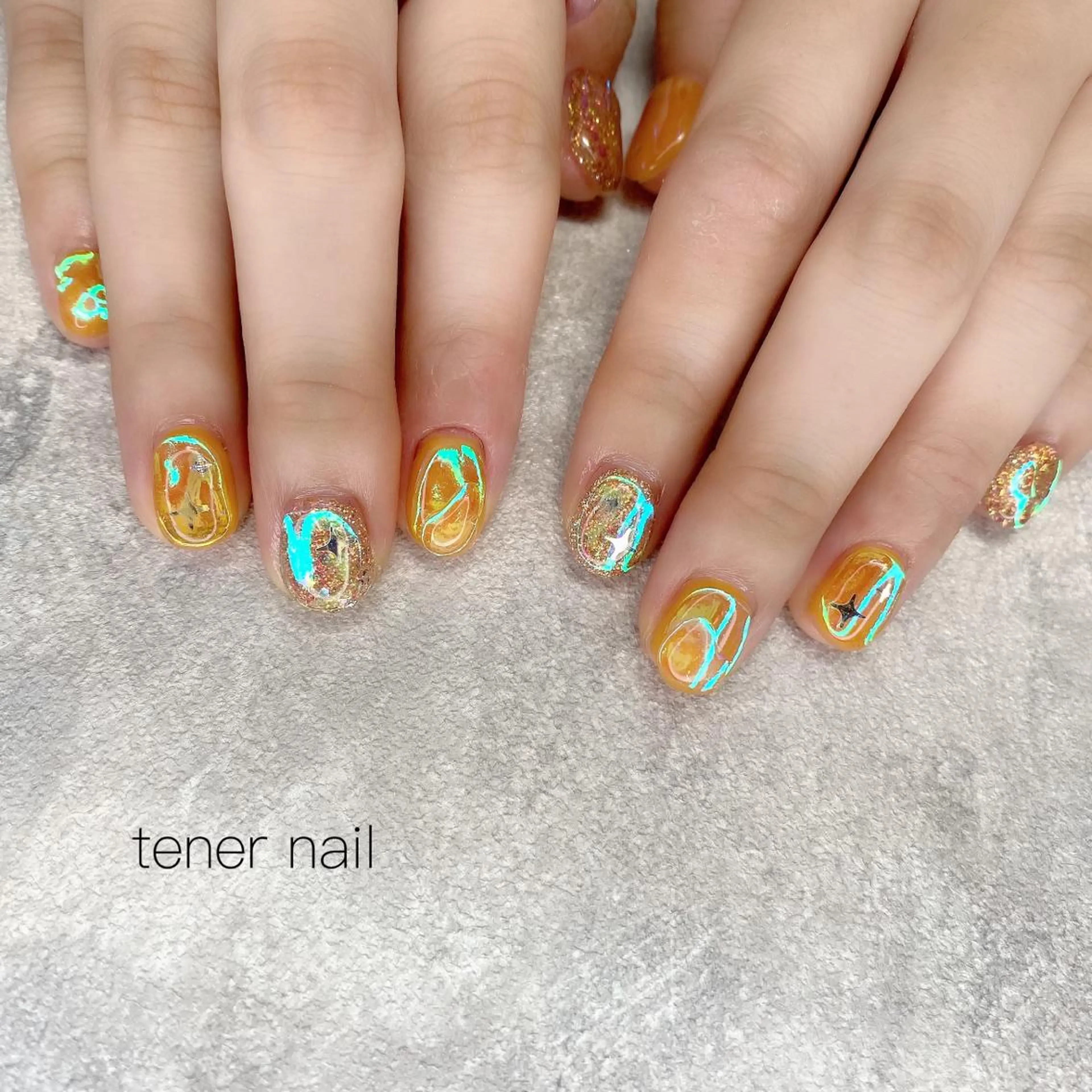 ネイル 氷ネイル・うるうるネイル tener  nail  テネルネイル所属・テネルネイル tener nailのネイルデザイン