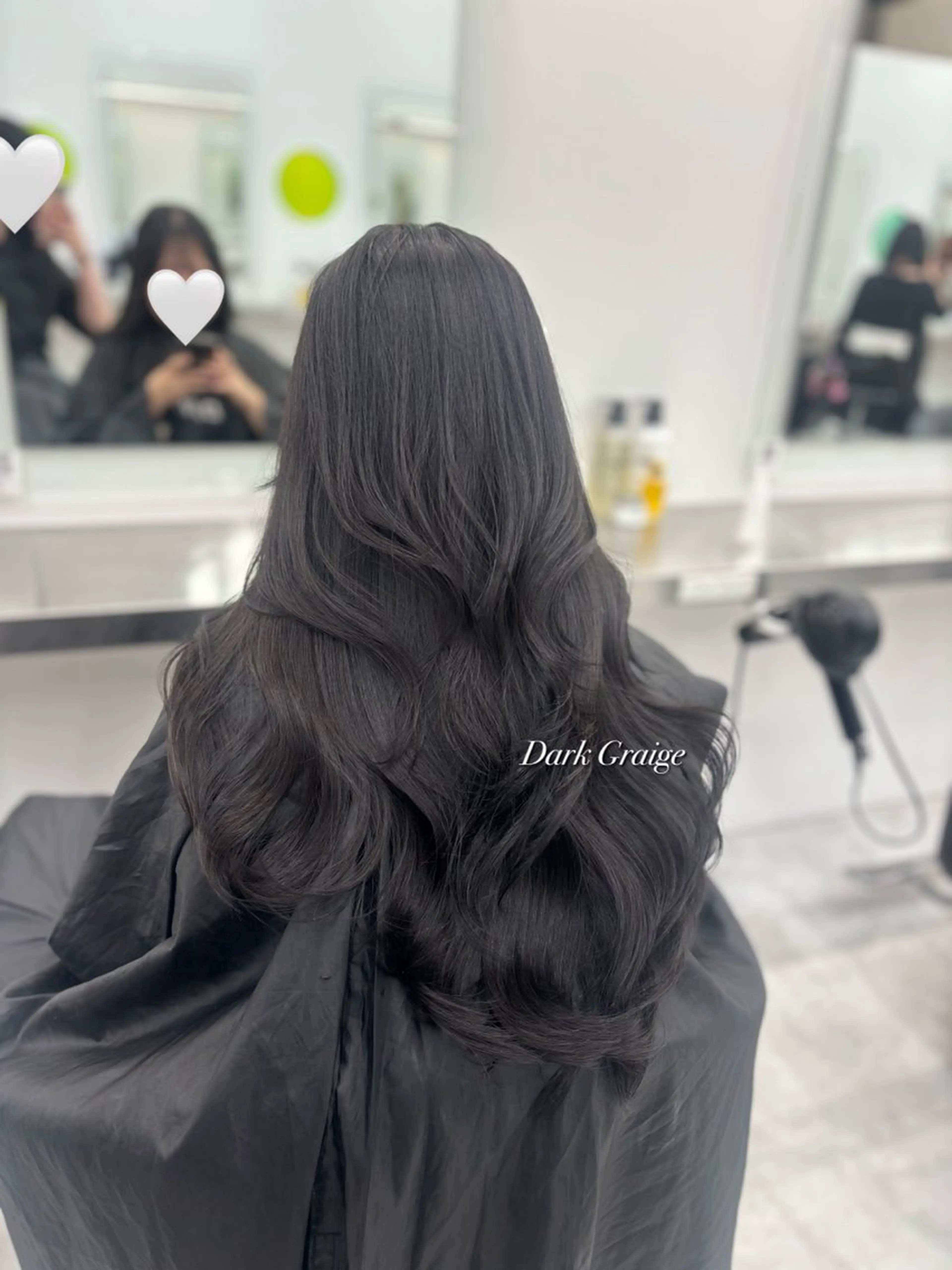 ロング カラー カット ヘアカラー 韓国風暗髪ヘア🤍 🫧MIREIのヘアスタイル