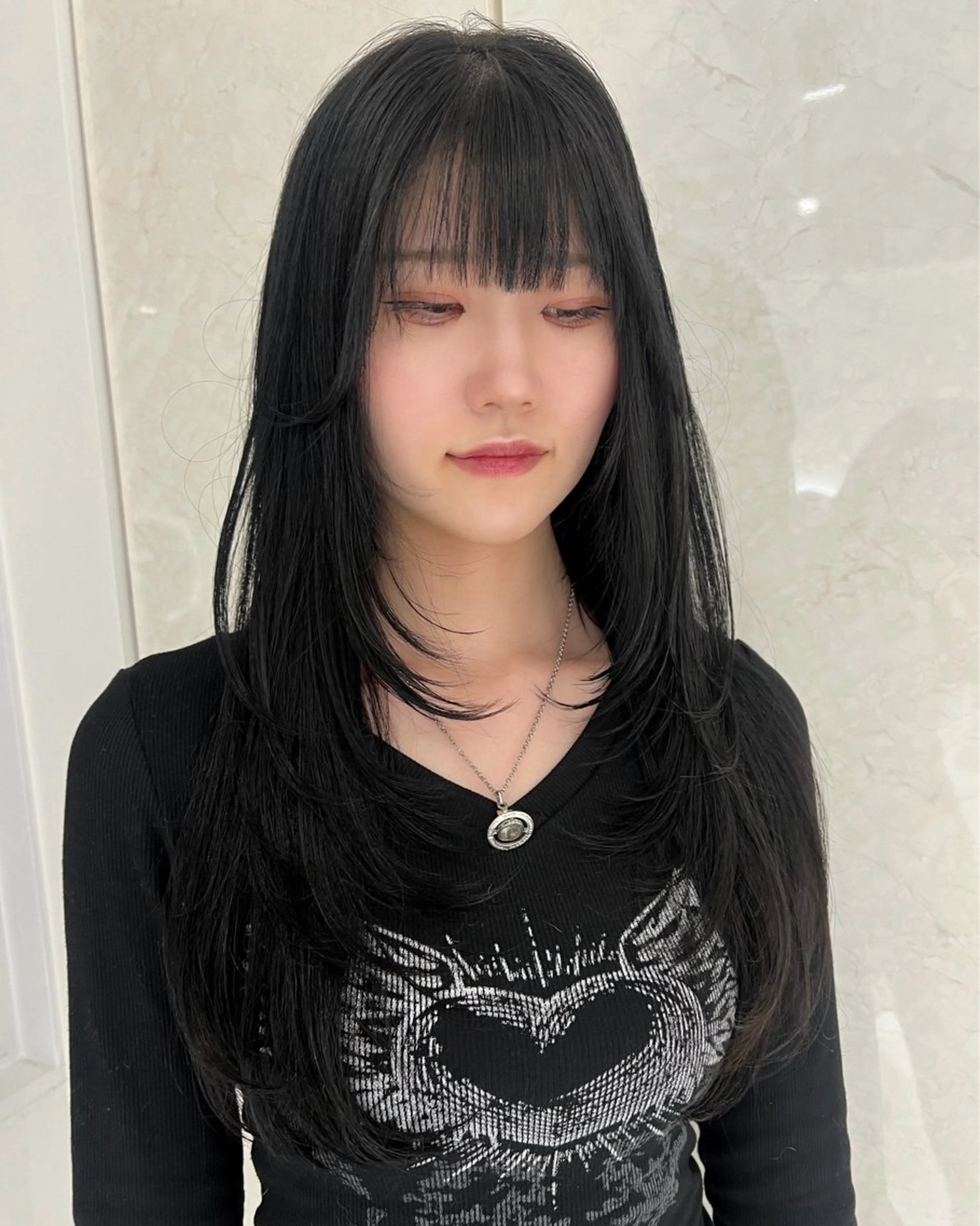 ロング 💖韓国風💖 レイヤー/LISAのヘアスタイル