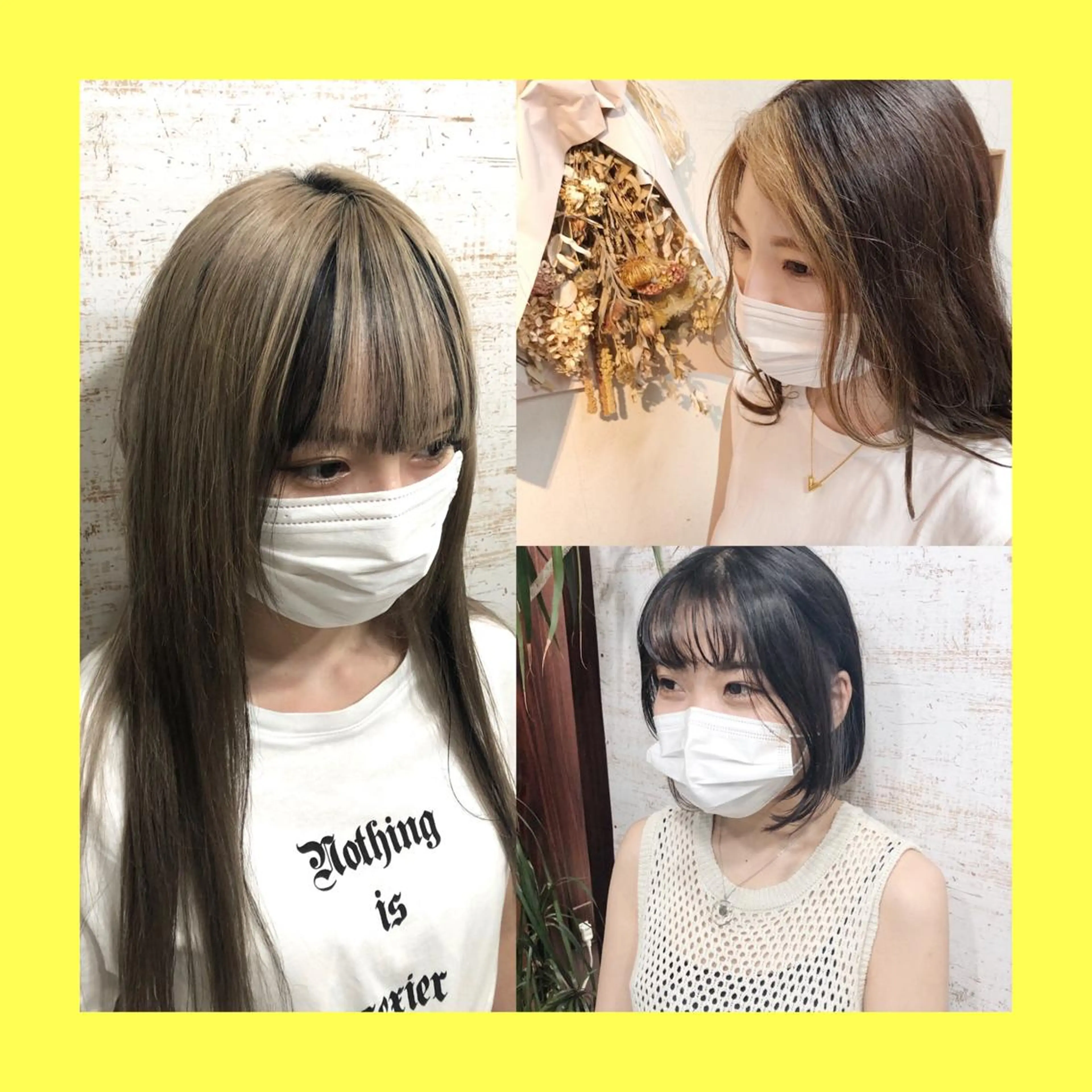 セミロング カラー ケアブリーチ /髪質 改善/古橋圭史郎のヘアスタイル