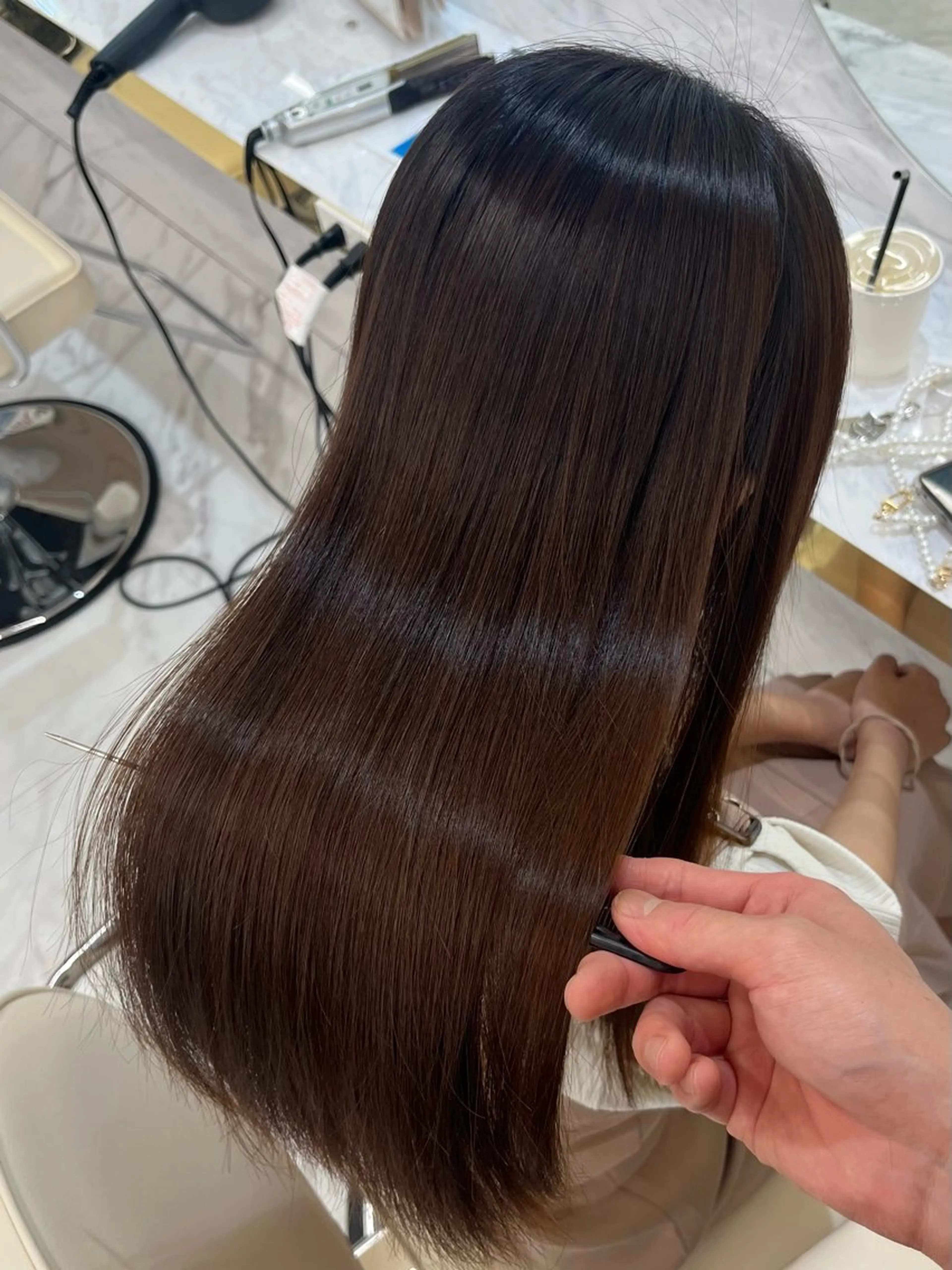 ロング 髪質改善縮毛矯正🫧 村上蒼生のヘアスタイル