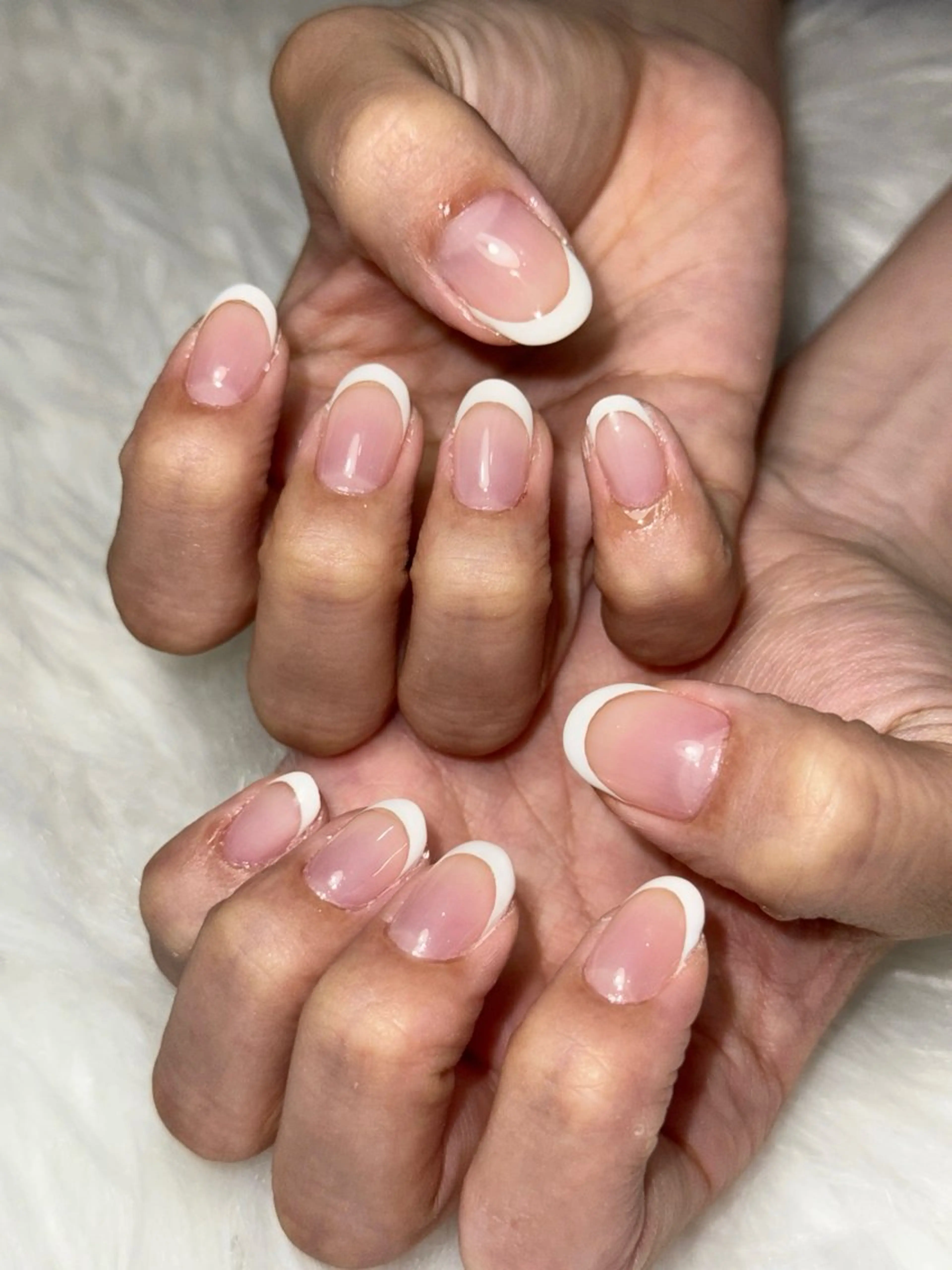 ネイル フレンチネイル Momoka 🍑🎀のネイルデザイン