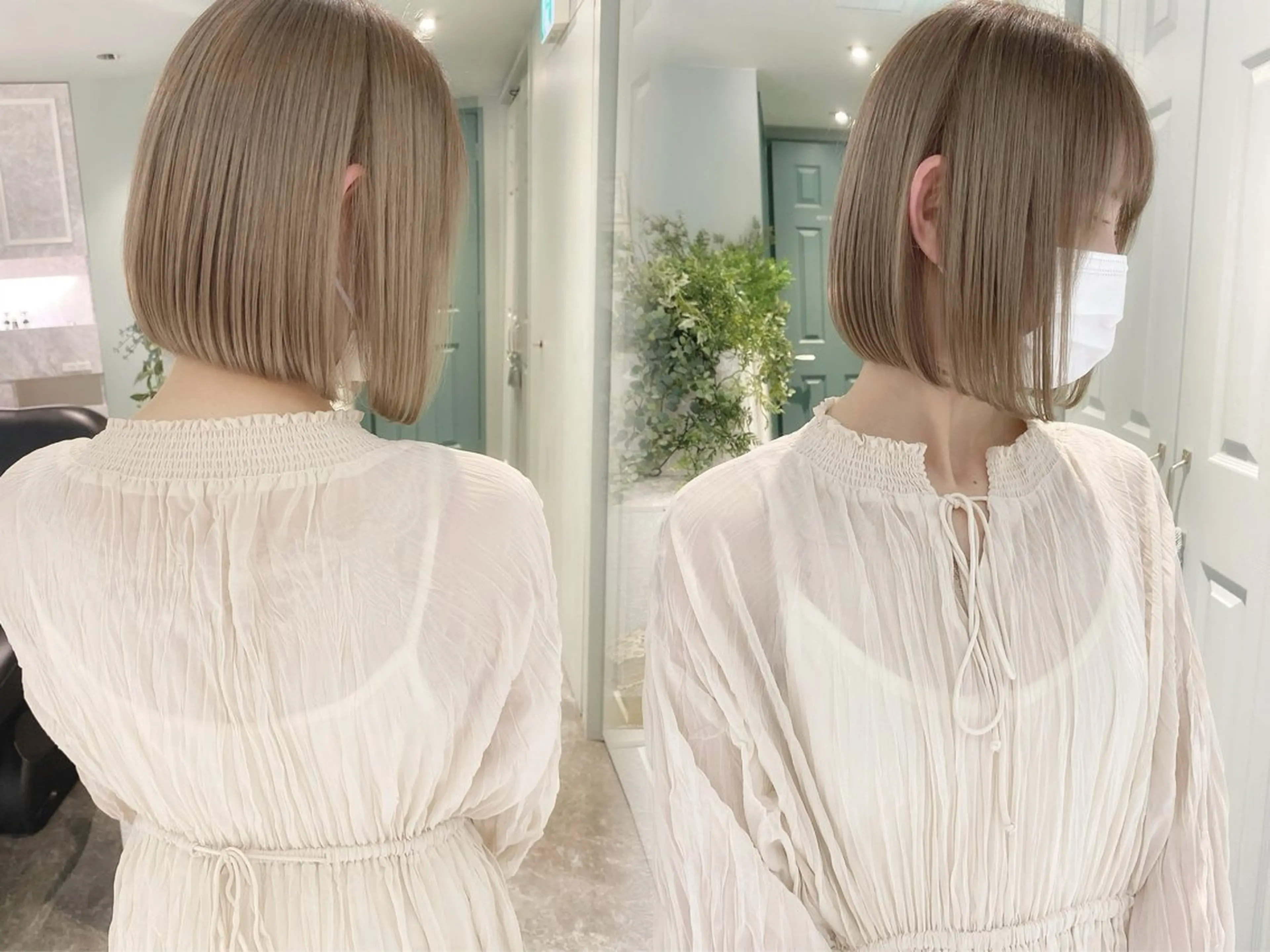 ミディアム カット ヘアカラー トリートメント 🩵縮毛矯正・ボブ 岩原朋也🩵のヘアスタイル