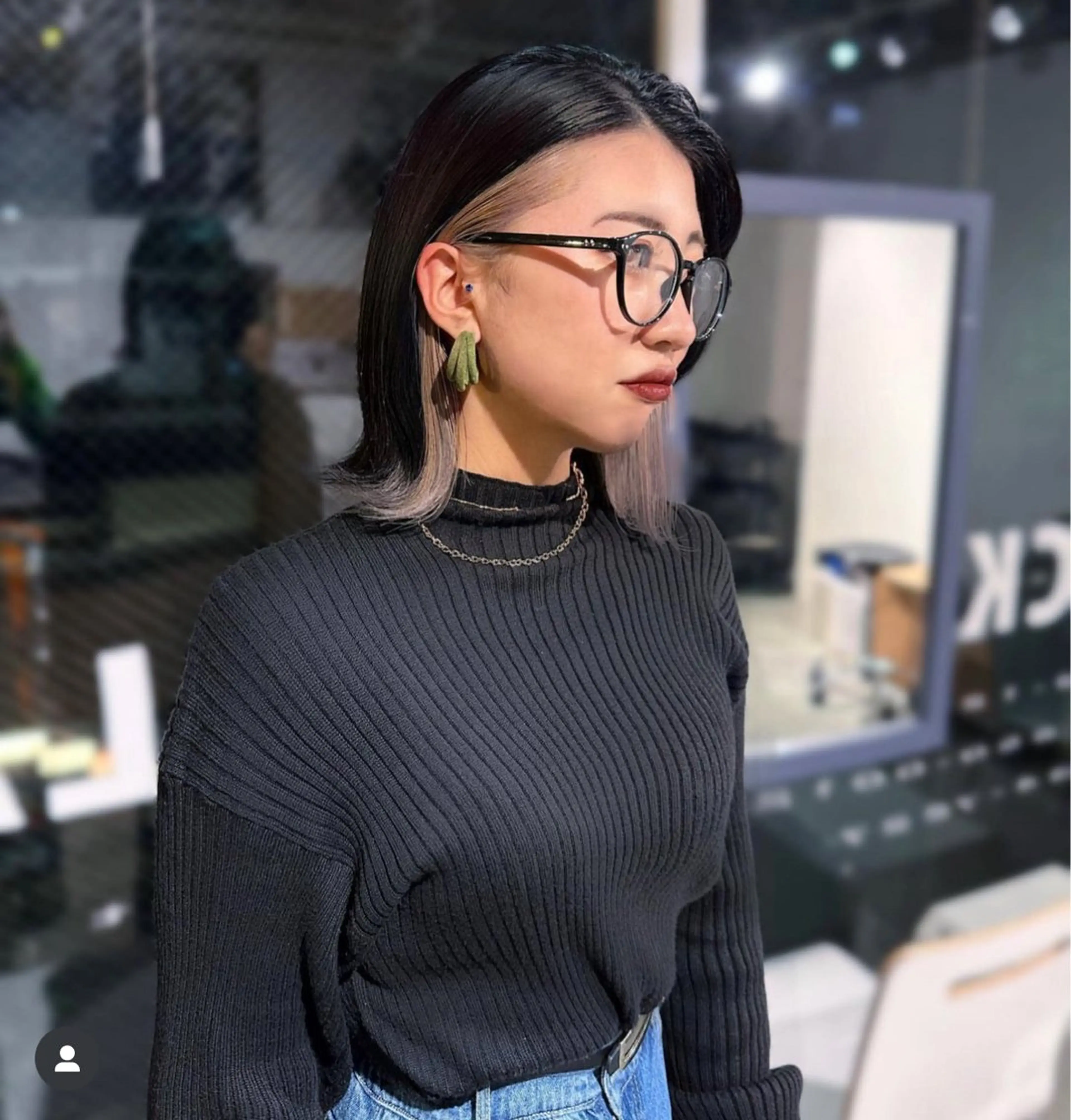 ミディアム デザインカラー/中性 ウルフ/mitsuのヘアスタイル